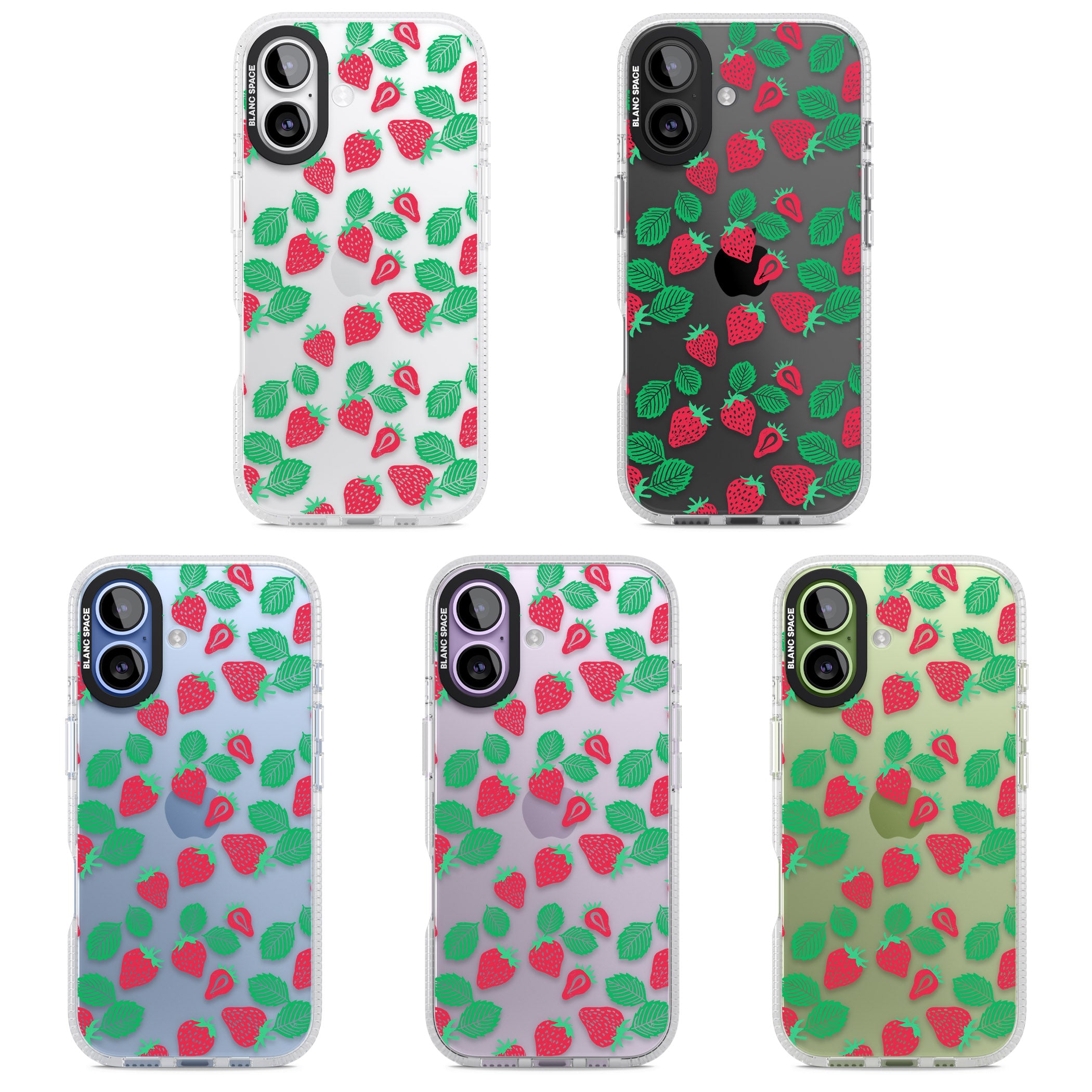 Strawberry Delight iPhone 17 Impact Air Clear Phone Case APT Impact Protection