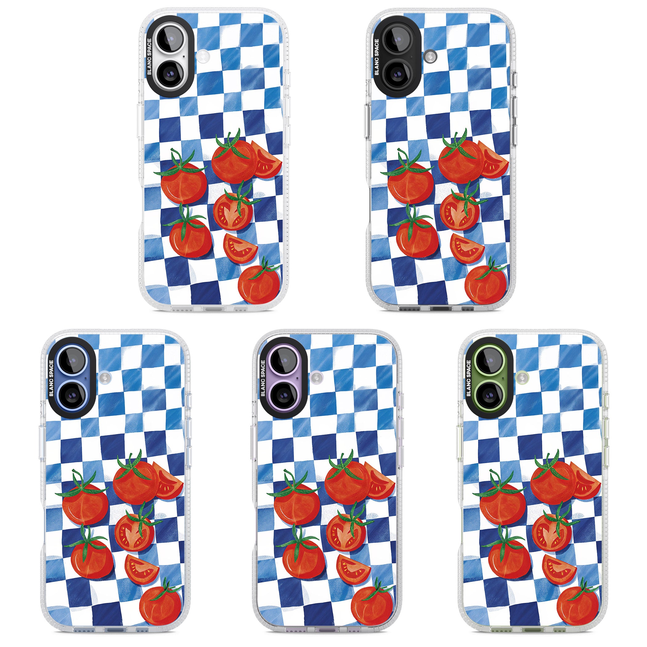 Blue Picnic Blanket & Tomatoes iPhone 17 Impact Air Clear Phone Case APT Impact Protection