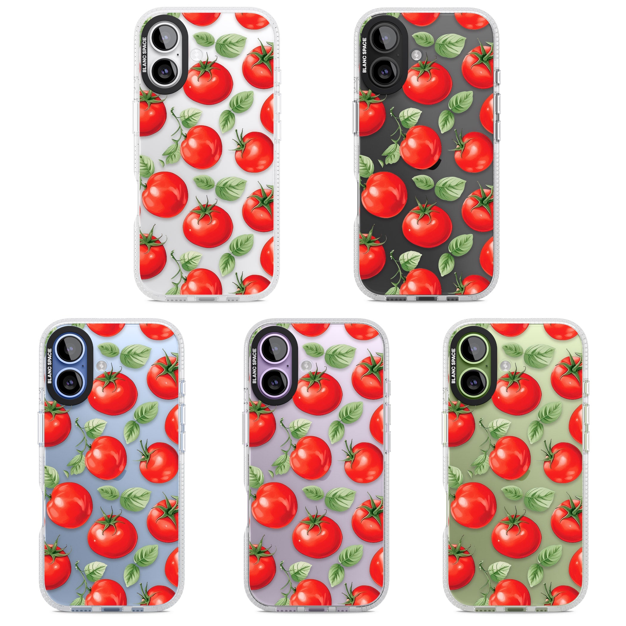 Tomato Pattern iPhone 17 Impact Air Clear Phone Case APT Impact Protection