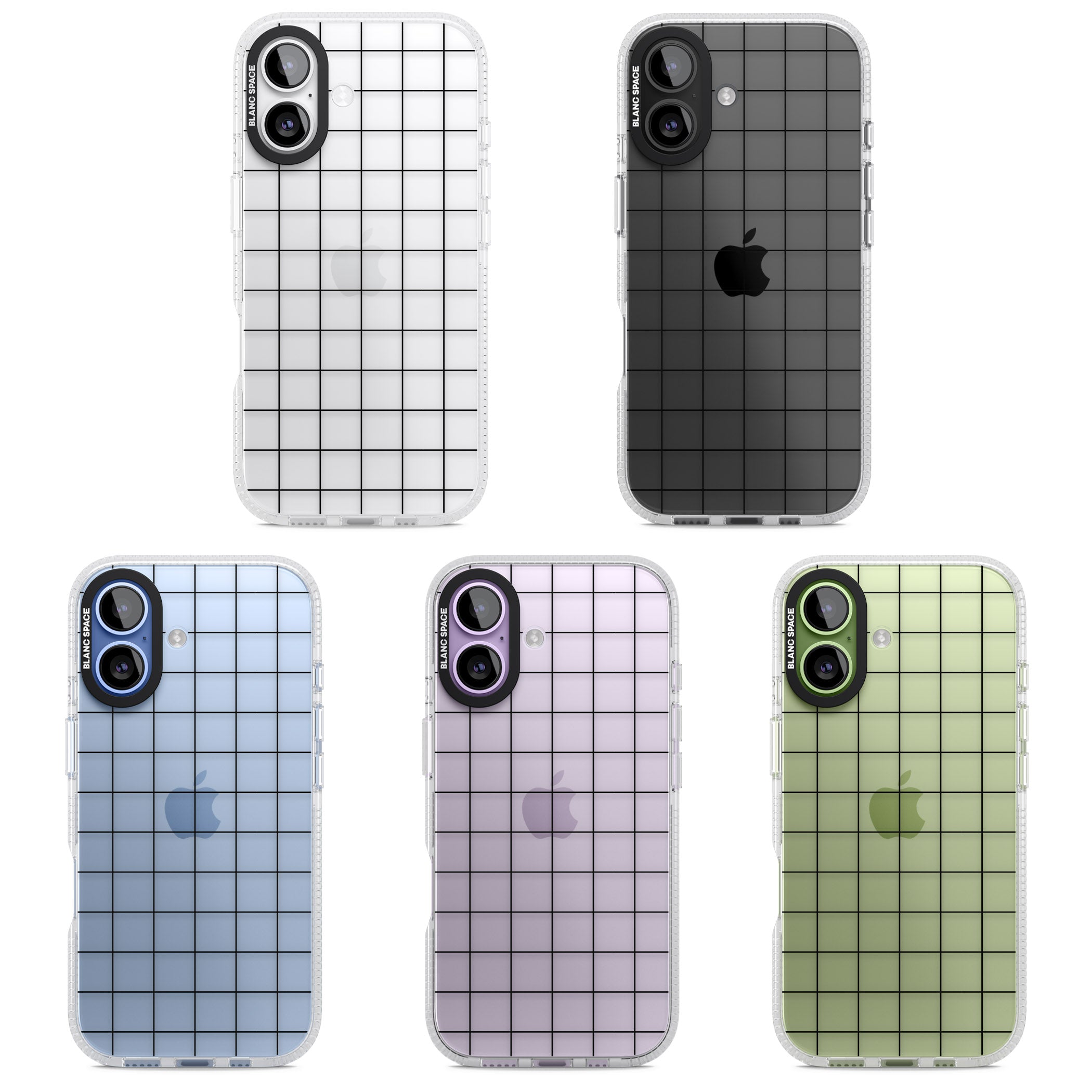 Simplistic Large Grid iPhone 17 Impact Air Clear Phone Case APT Impact Protection