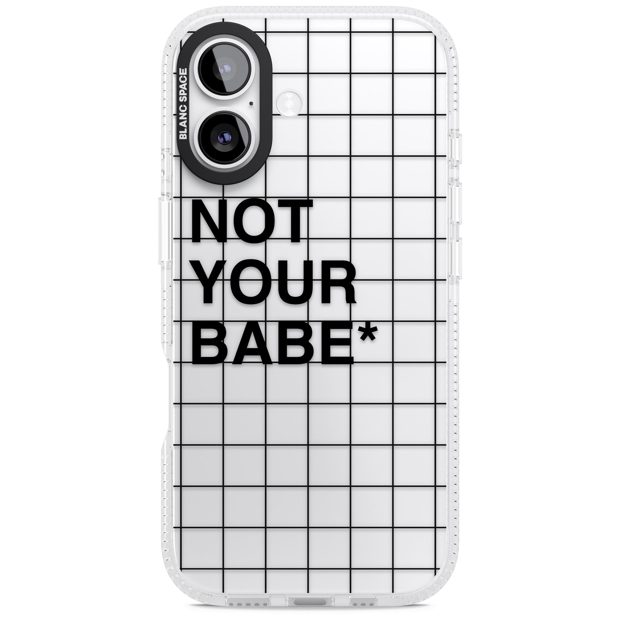 Not Your Babe iPhone 17 Impact Air Clear Phone Case