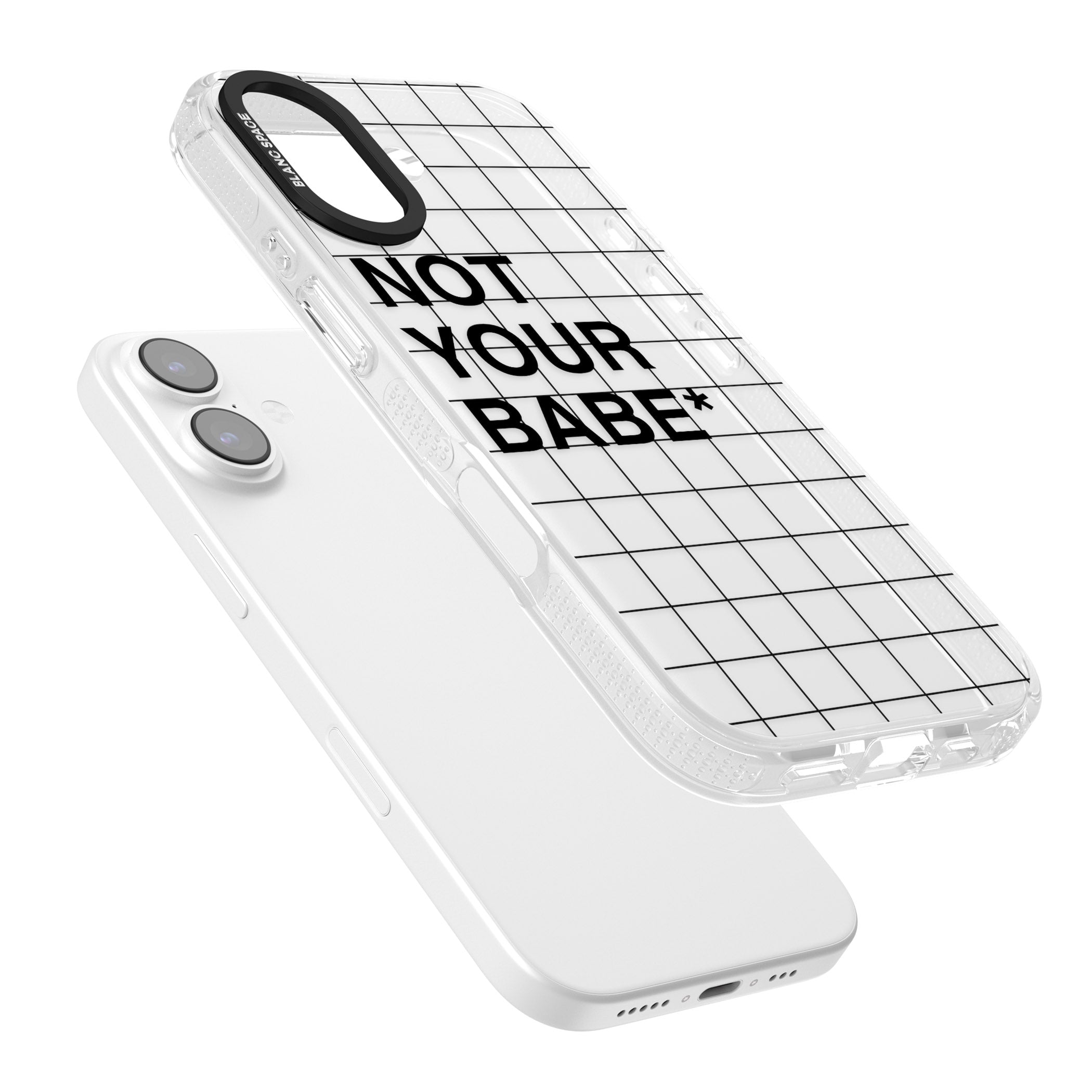 Not Your Babe iPhone 17 Impact Air Clear Phone Case Colours