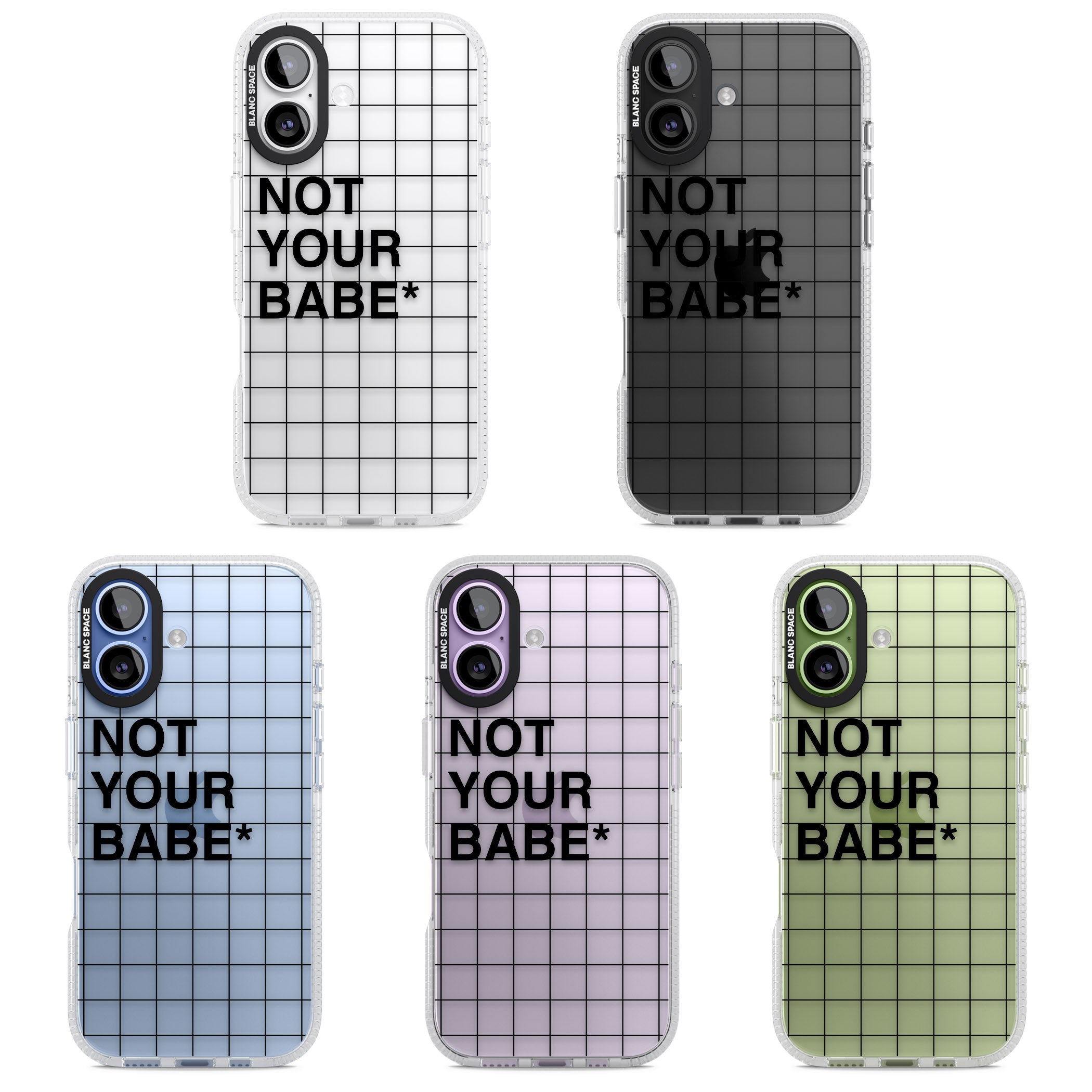Not Your Babe iPhone 17 Impact Air Clear Phone Case APT Impact Protection