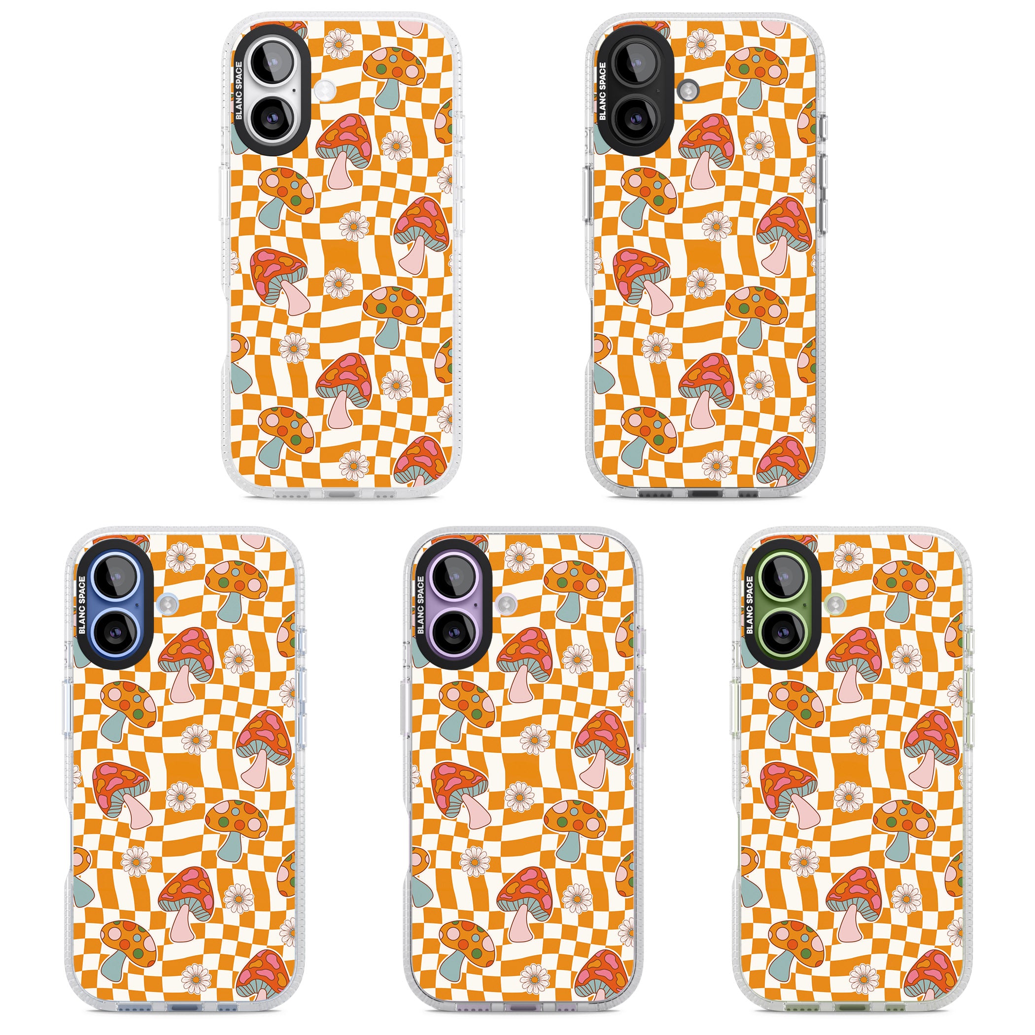 Wavy Checked Shrooms iPhone 17 Impact Air Clear Phone Case APT Impact Protection