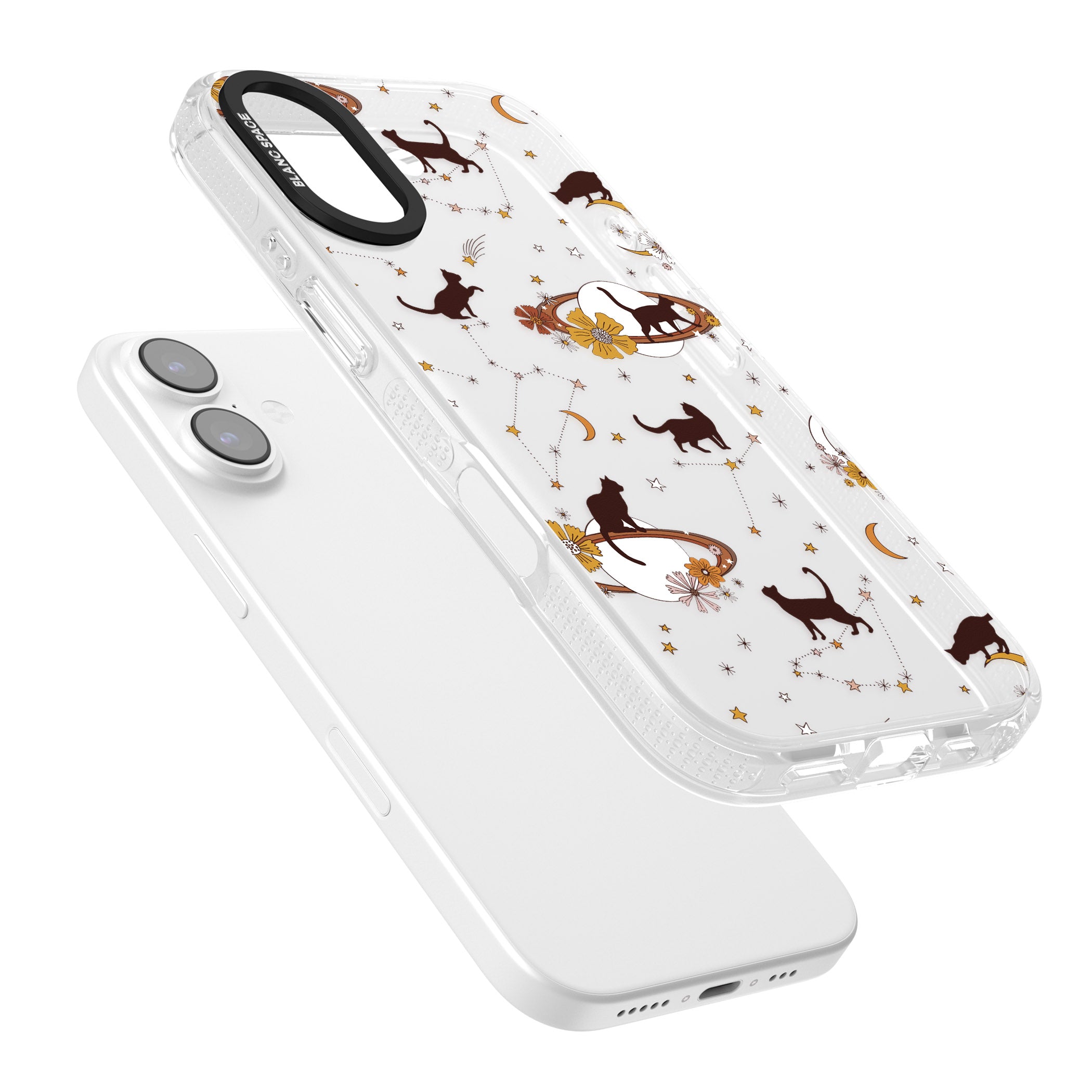 Halloween Cats And Astrology iPhone 17 Impact Air Clear Phone Case Colours