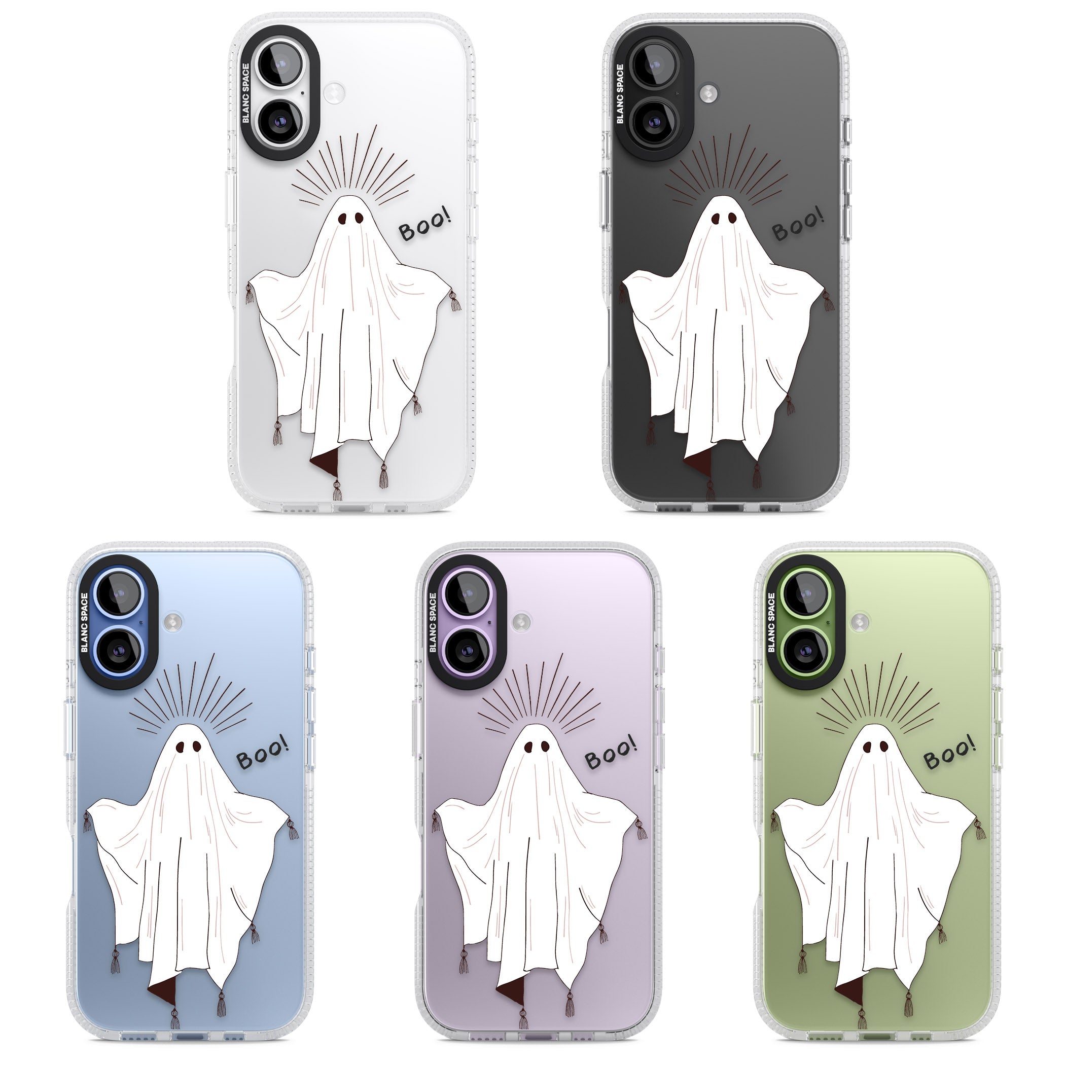 Boo! iPhone 17 Impact Air Clear Phone Case APT Impact Protection