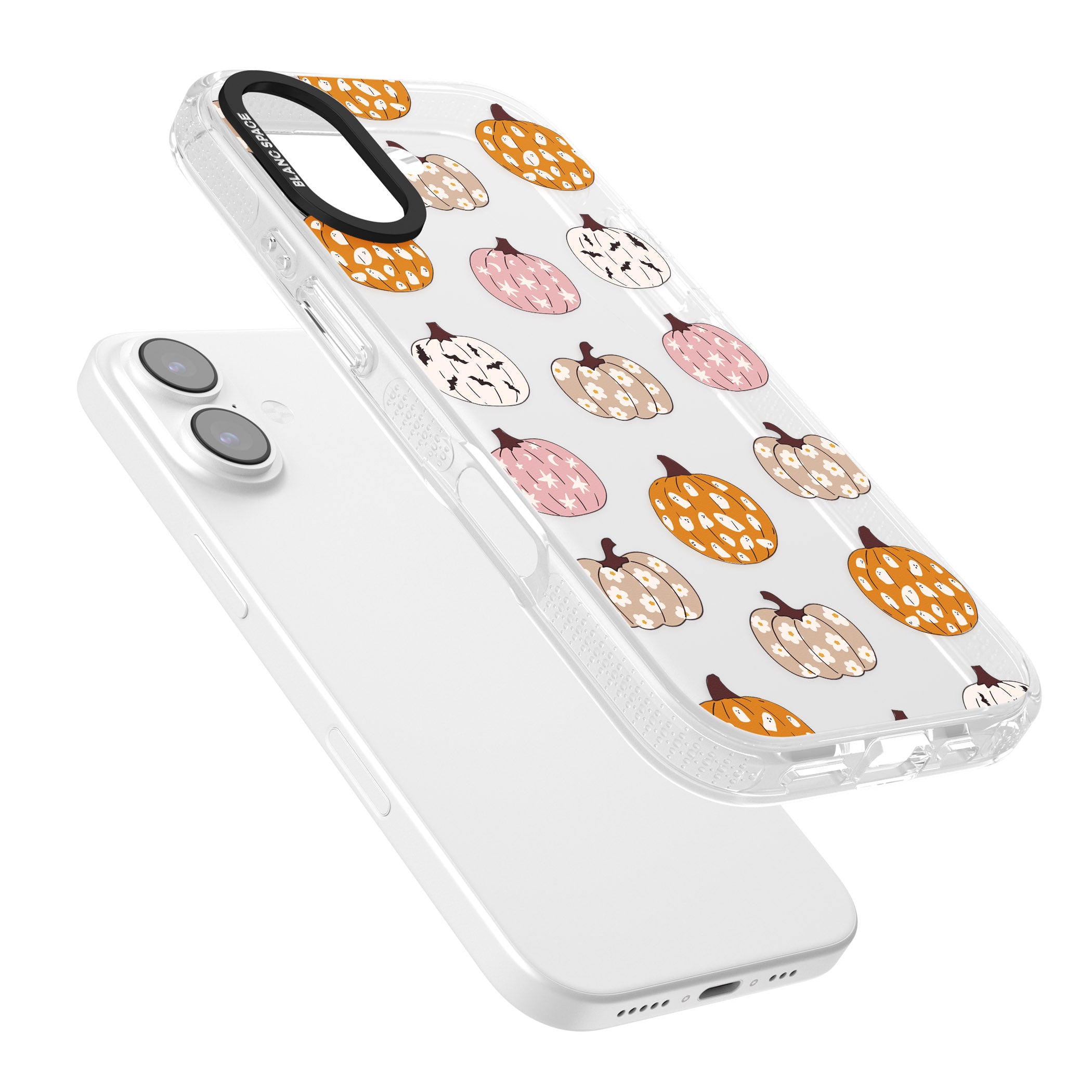 Floral Pumpkins iPhone 17 Impact Air Clear Phone Case Colours