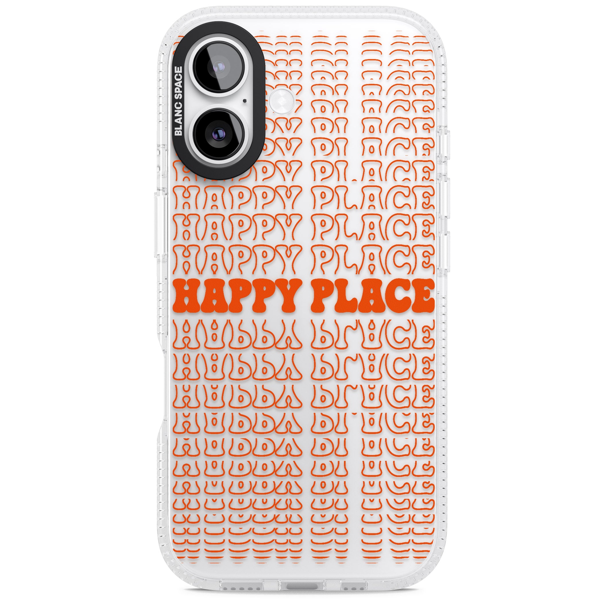 Happy Place (Orange) iPhone 17 Impact Air Clear Phone Case