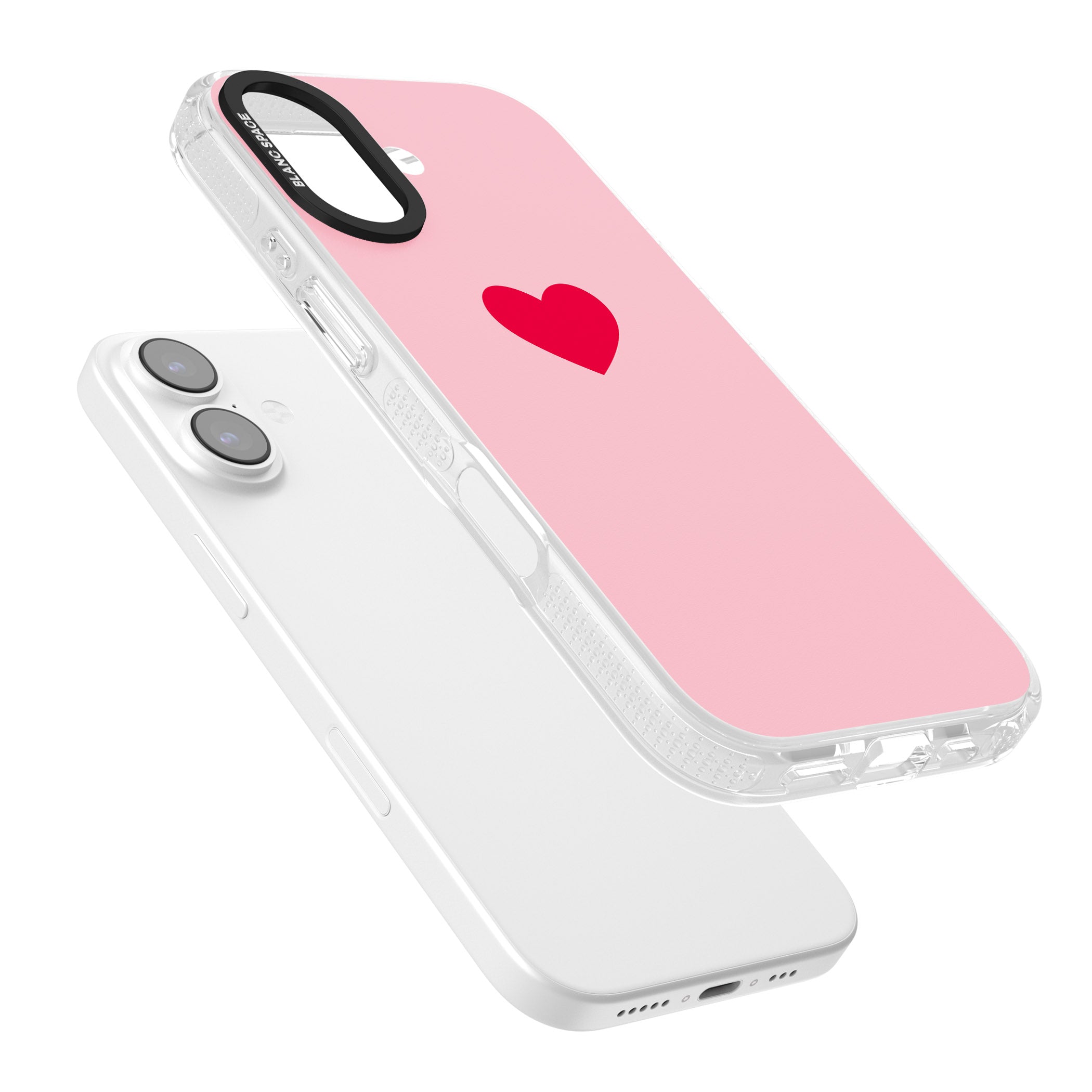 Red & Pink Heart iPhone 17 Impact Air Clear Phone Case Colours