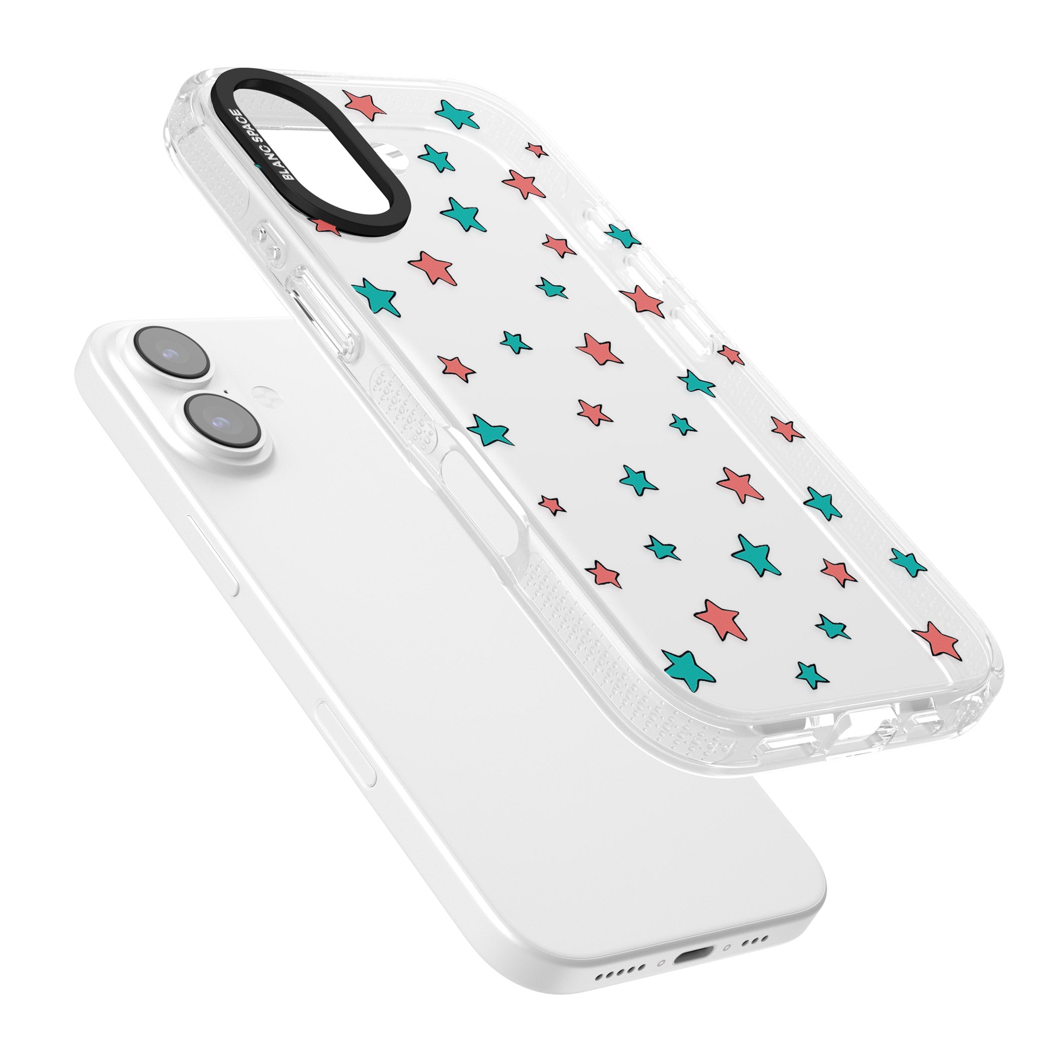 Heartstopper Stars Pattern iPhone 17 Impact Air Clear Phone Case Colours