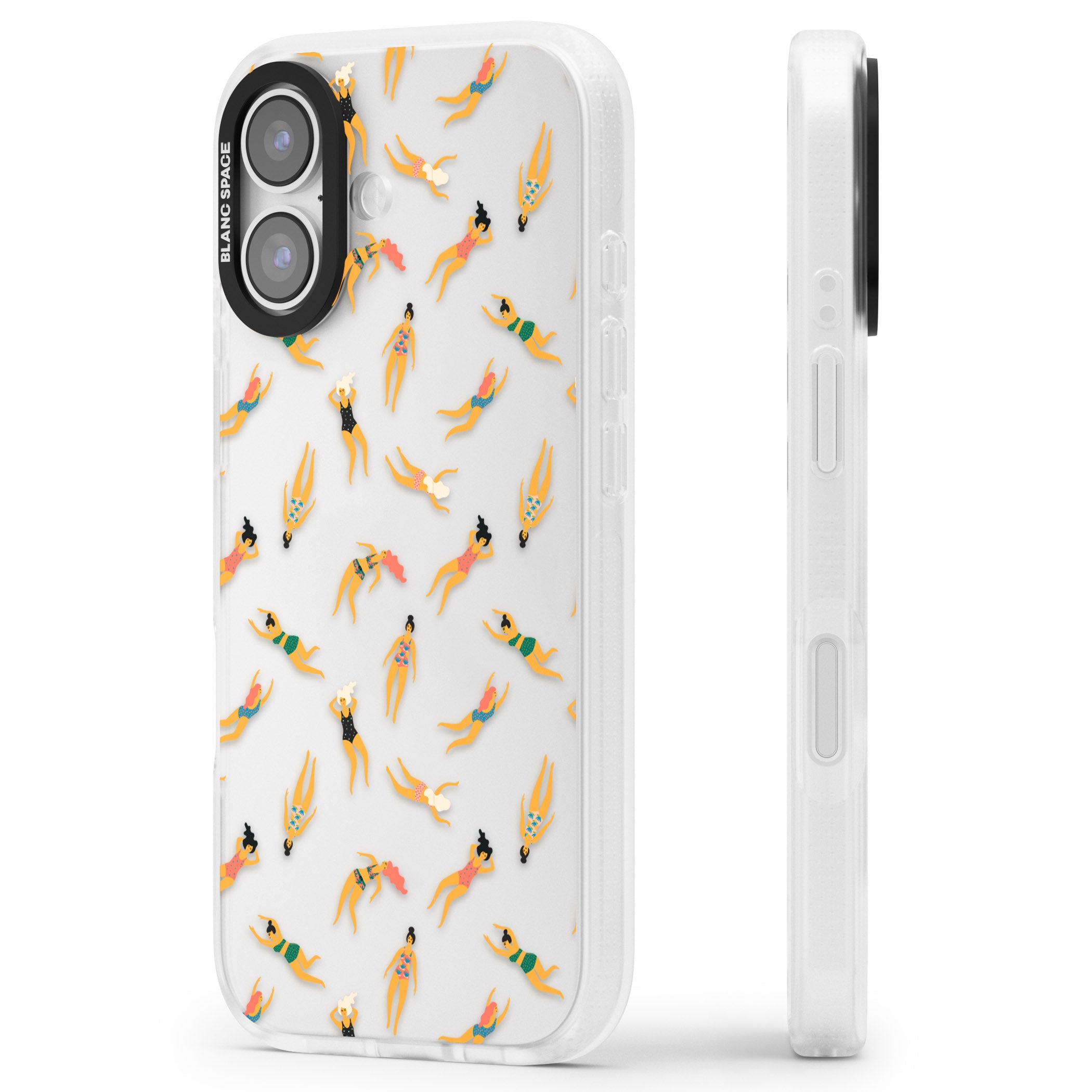 Poolside Pattern iPhone 17 Impact Air Clear Phone Case Side Profile