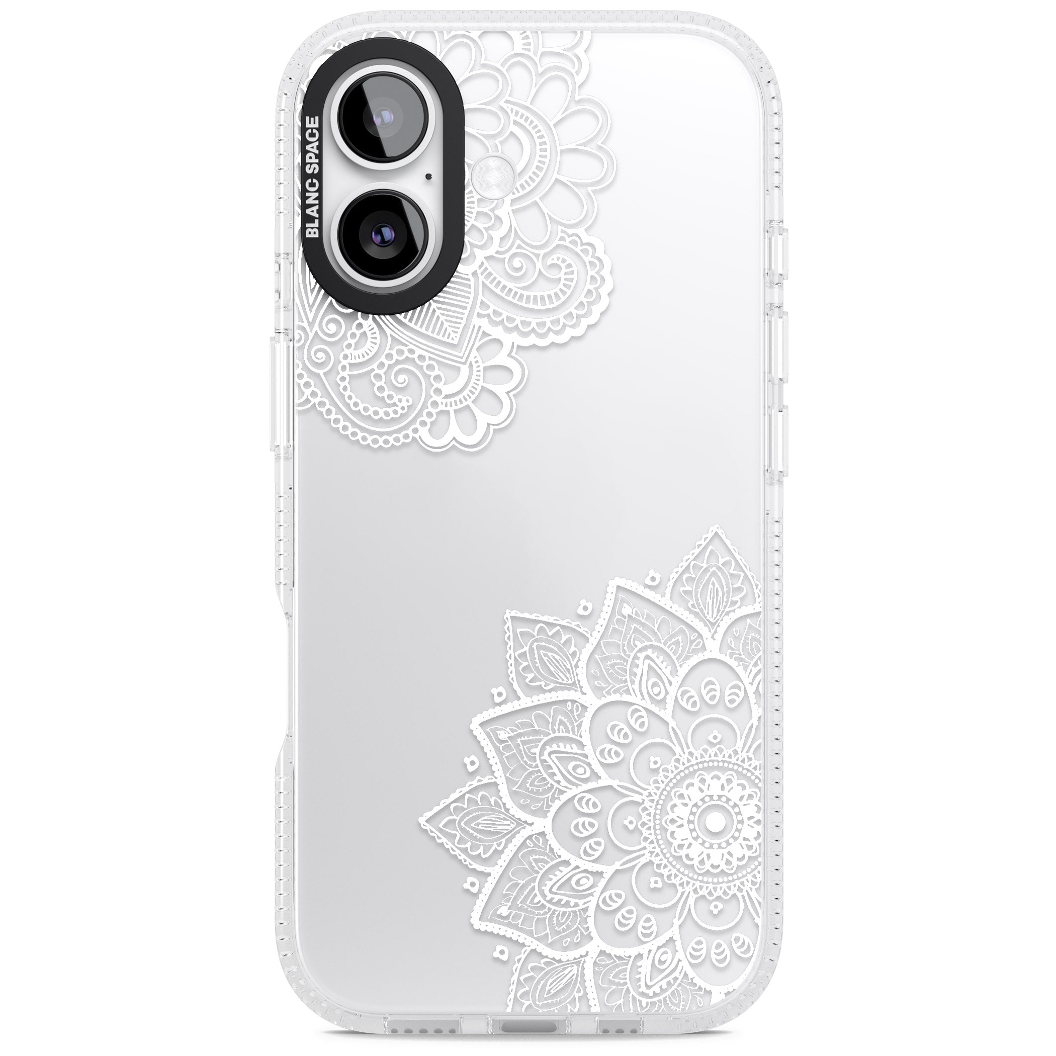 White Henna Florals iPhone 17 Impact Air Clear Phone Case