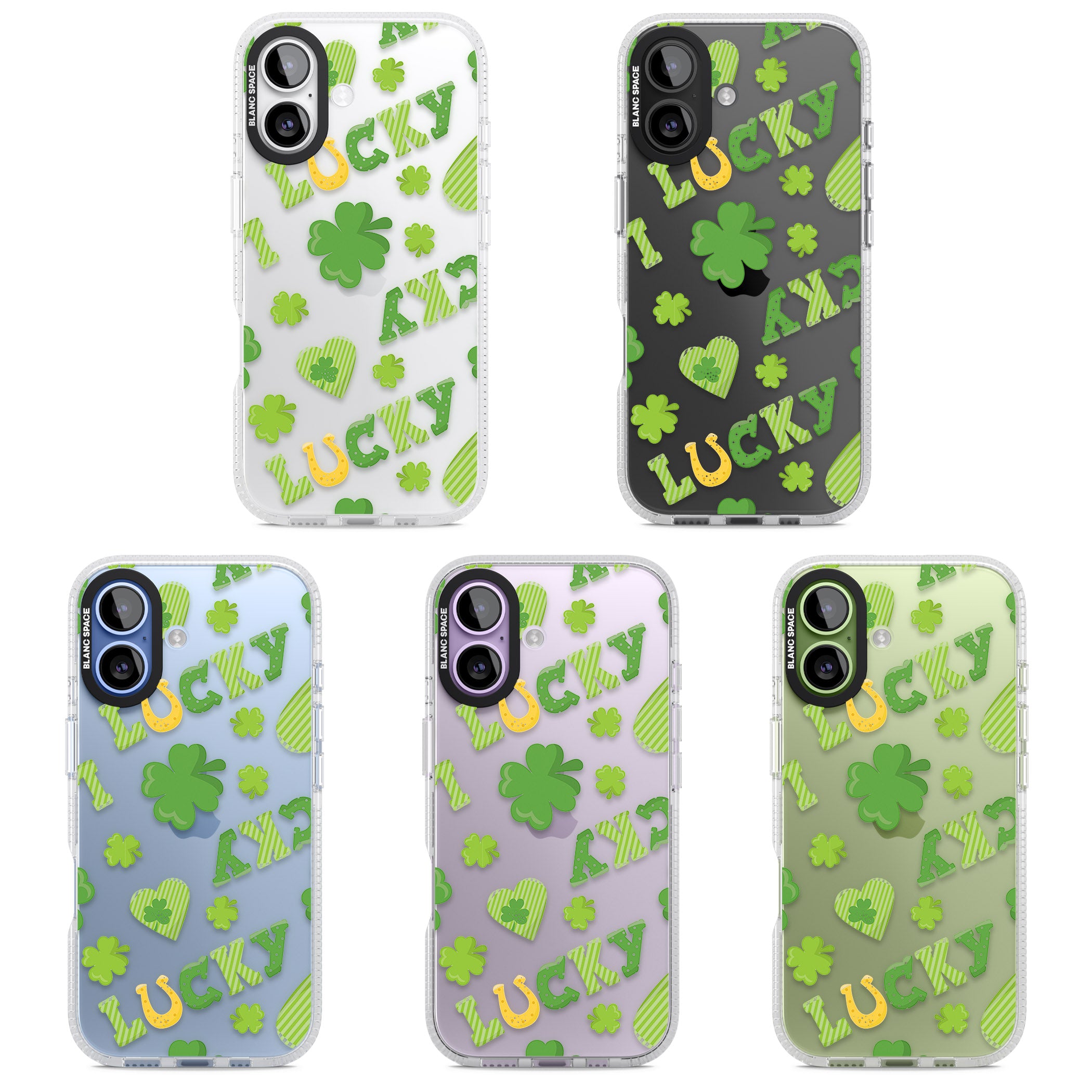 Lucky Irish Clover iPhone 17 Impact Air Clear Phone Case APT Impact Protection