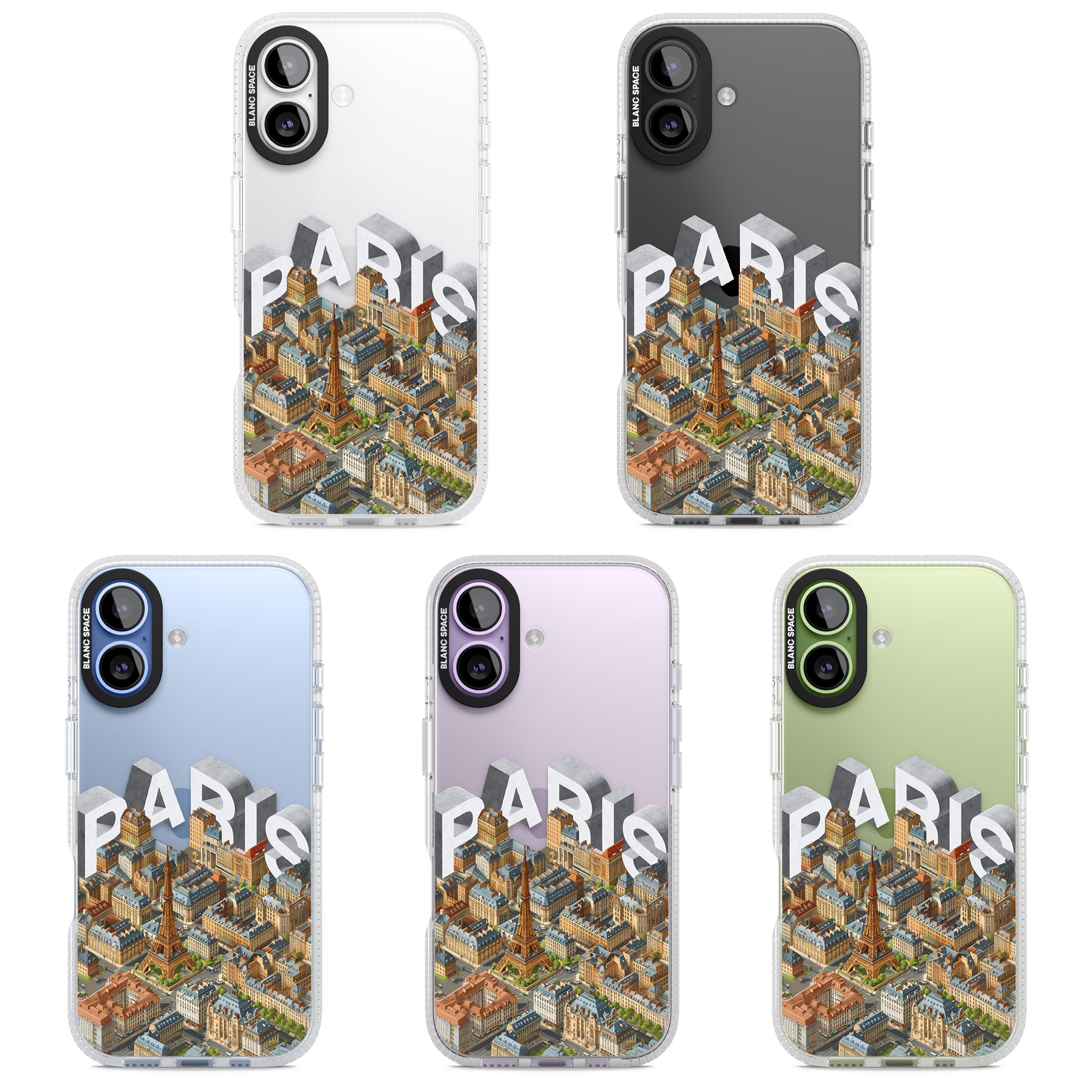 Paris iPhone 17 Impact Air Clear Phone Case APT Impact Protection