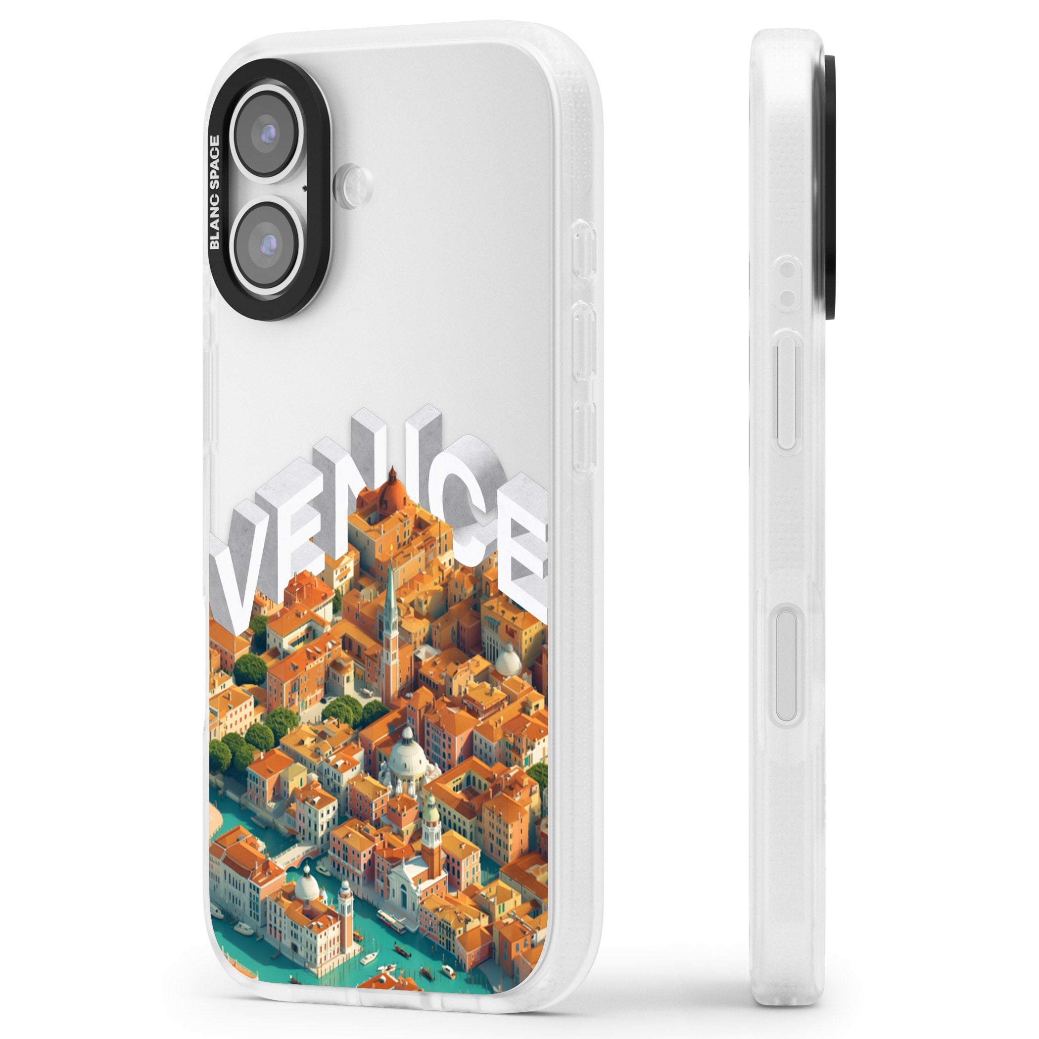 Venice iPhone 17 Impact Air Clear Phone Case Side Profile