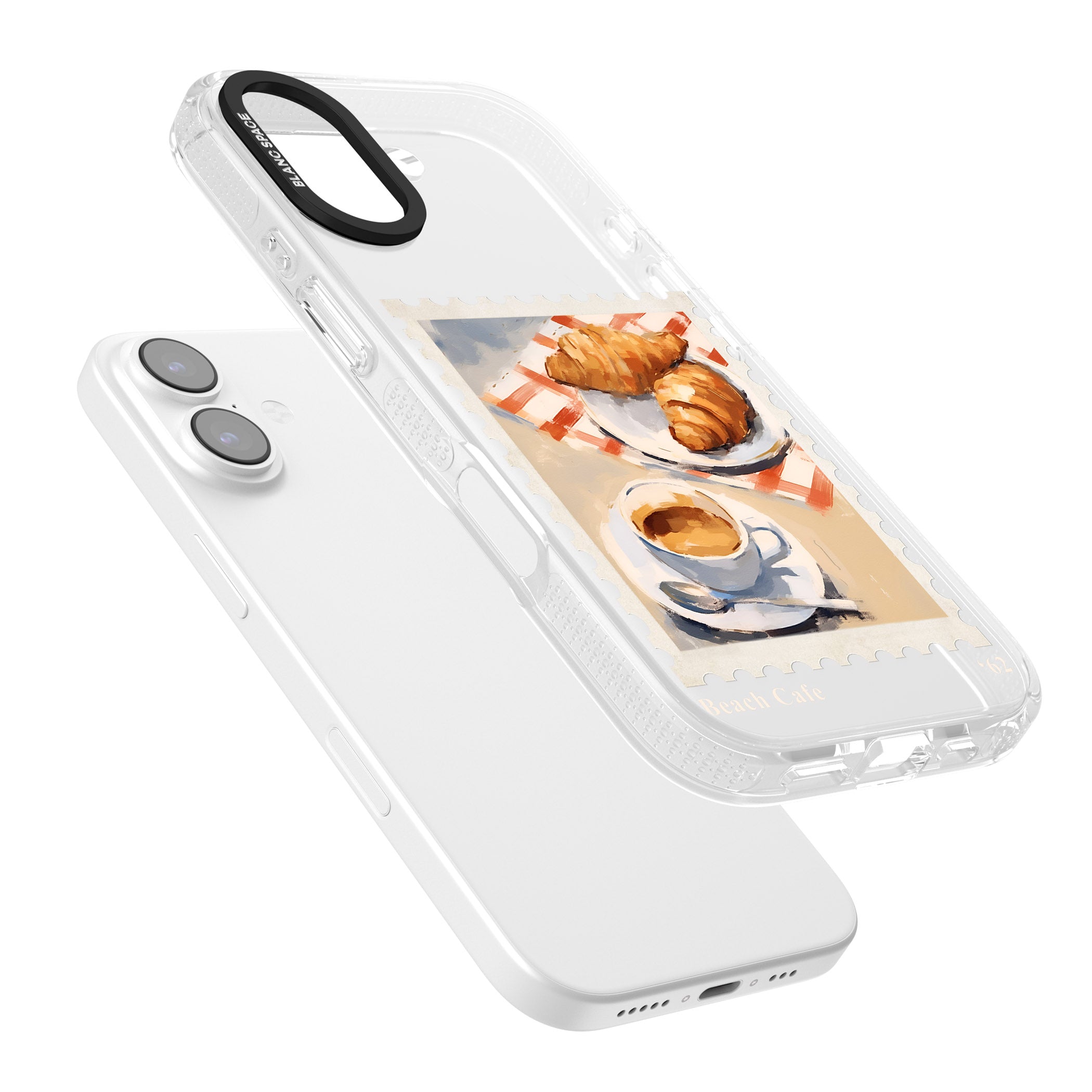 Cafe Stamp iPhone 17 Impact Air Clear Phone Case Colours