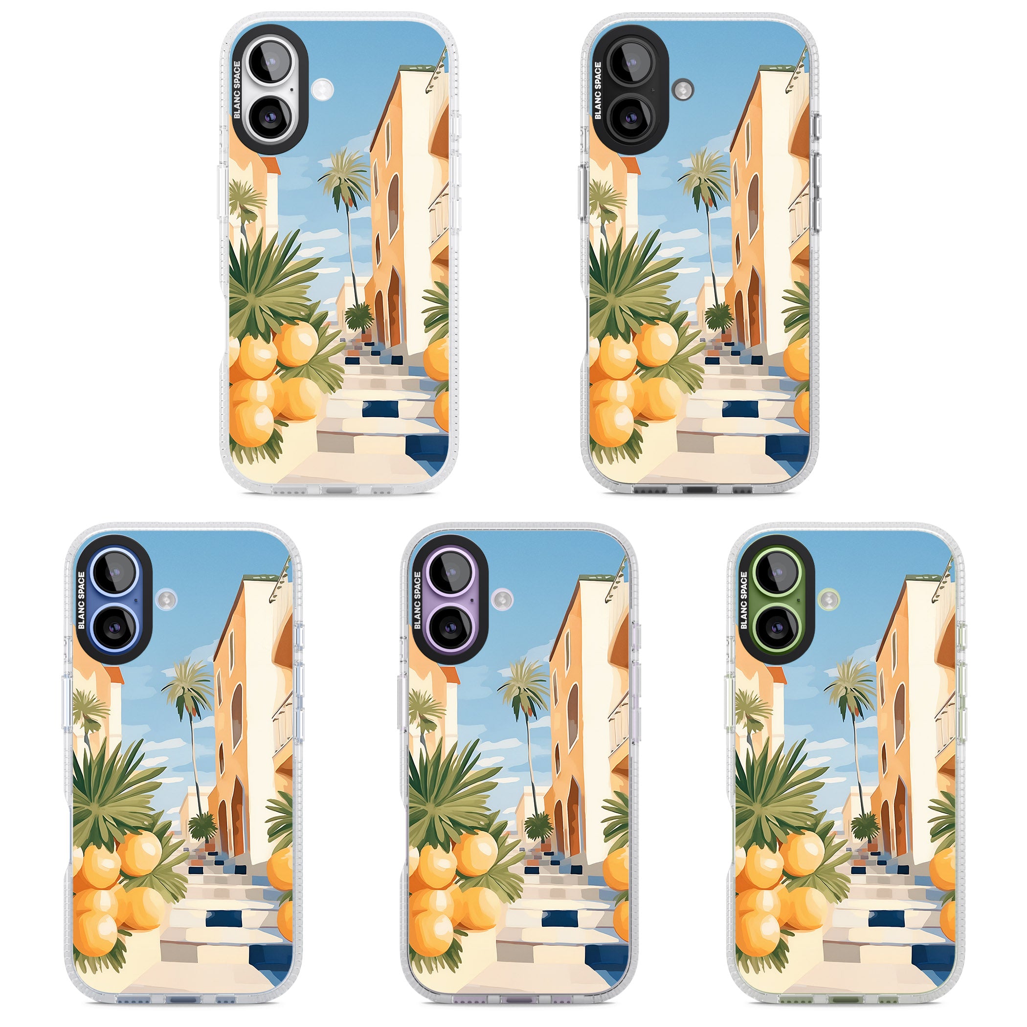 Mediterranean Village iPhone 17 Impact Air Clear Phone Case APT Impact Protection