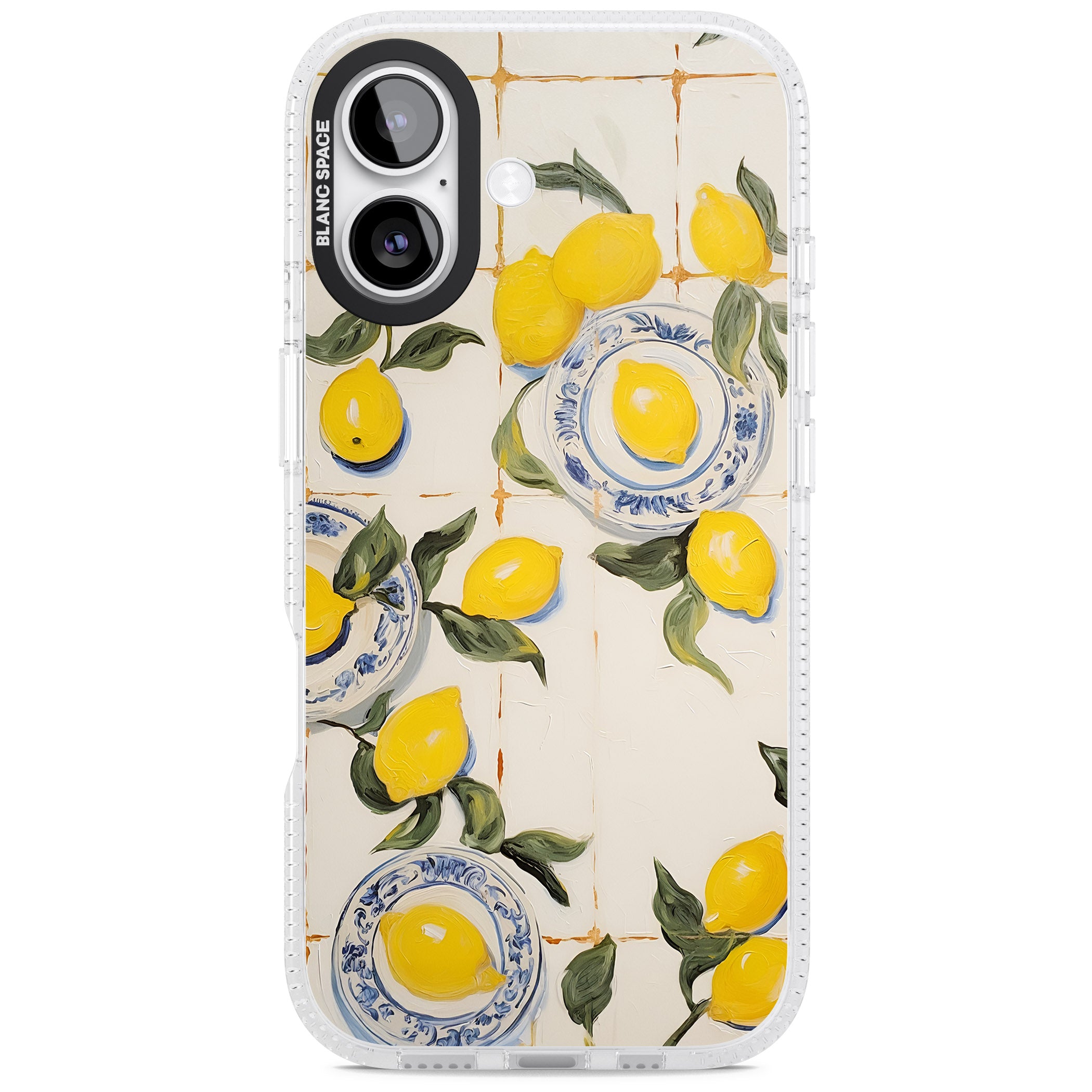 Lemons & Porcelain iPhone 17 Impact Air Clear Phone Case