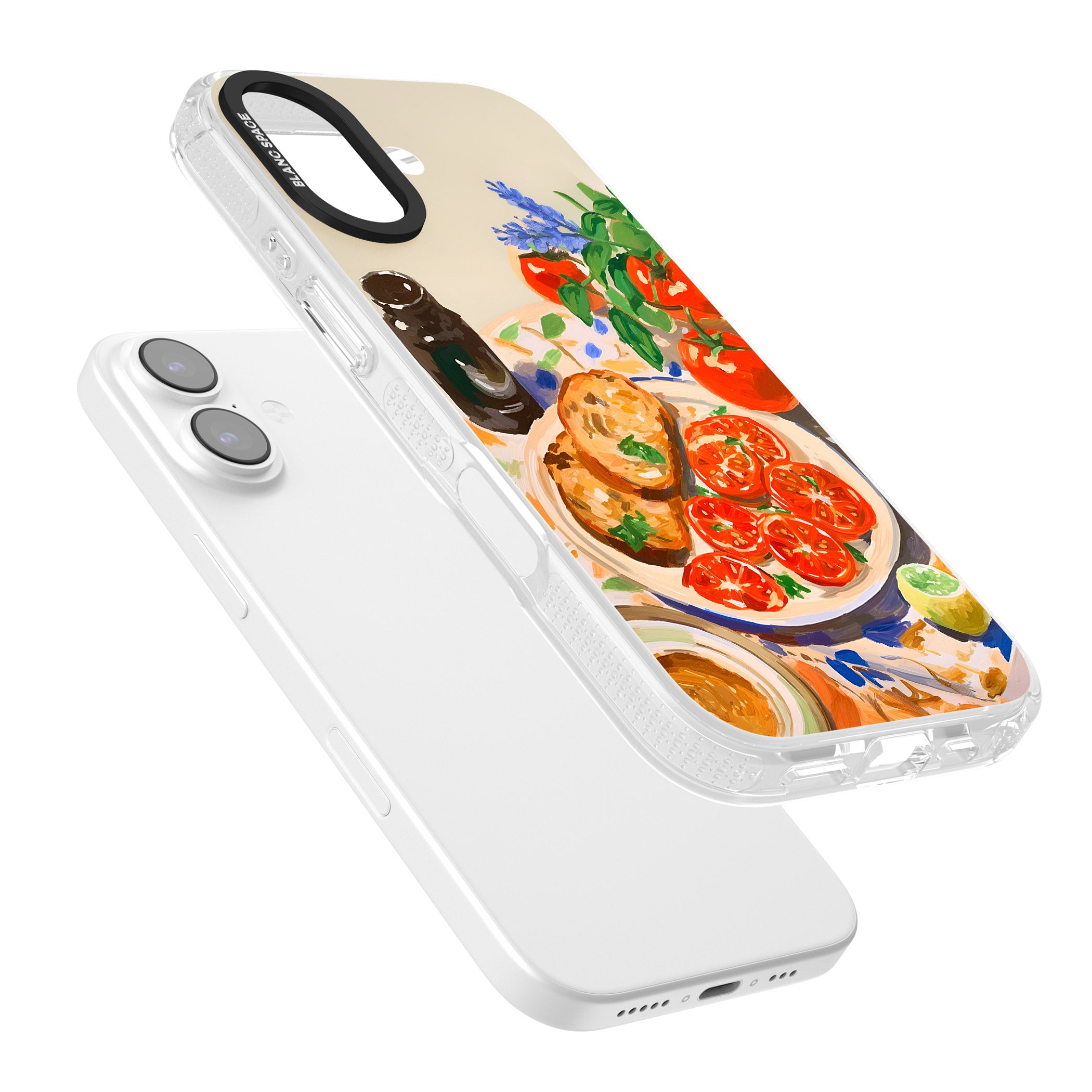 Bruschetta & Tomatoes iPhone 17 Impact Air Clear Phone Case Colours