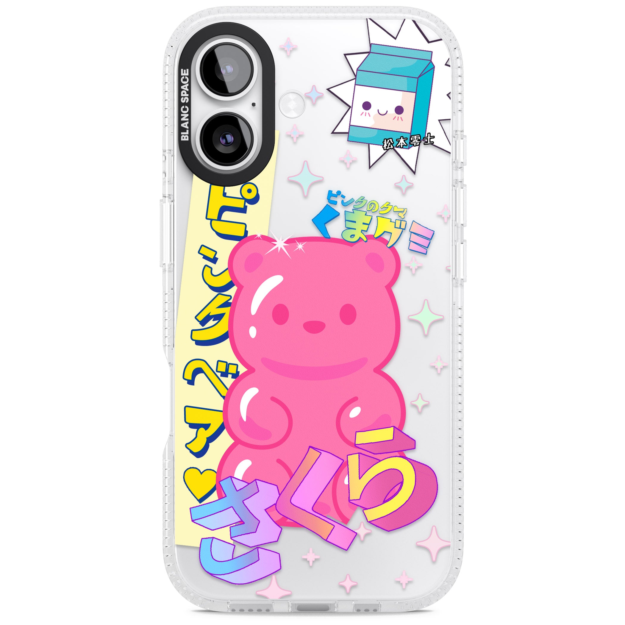 Kawaii Pink Bear Collage iPhone 17 Impact Air Clear Phone Case