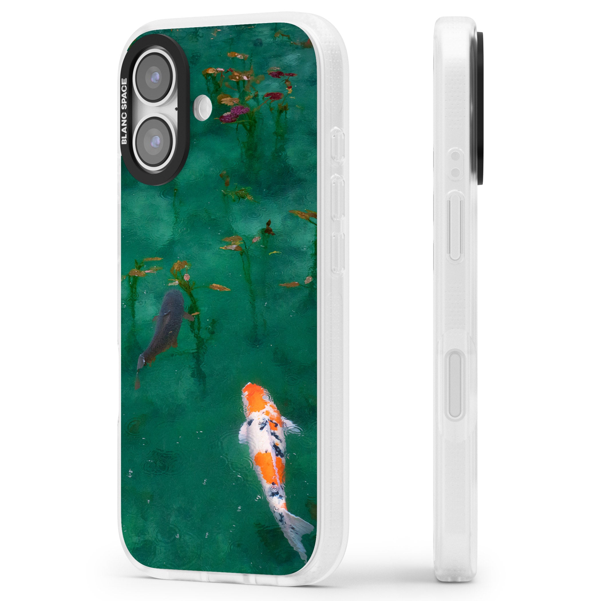 Koi Fish iPhone 17 Impact Air Clear Phone Case Side Profile