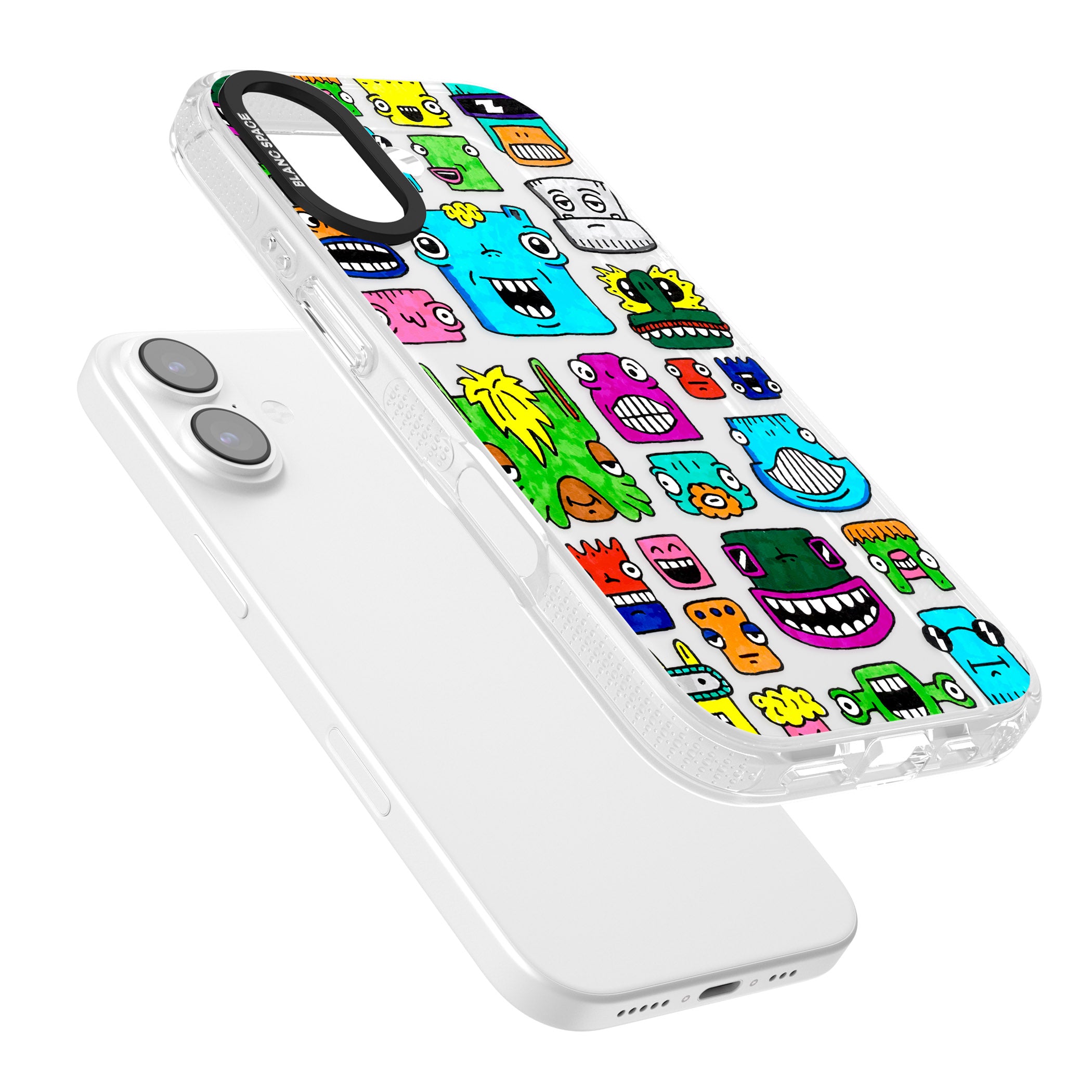 Burst Heads Colour iPhone 17 Impact Air Clear Phone Case Colours