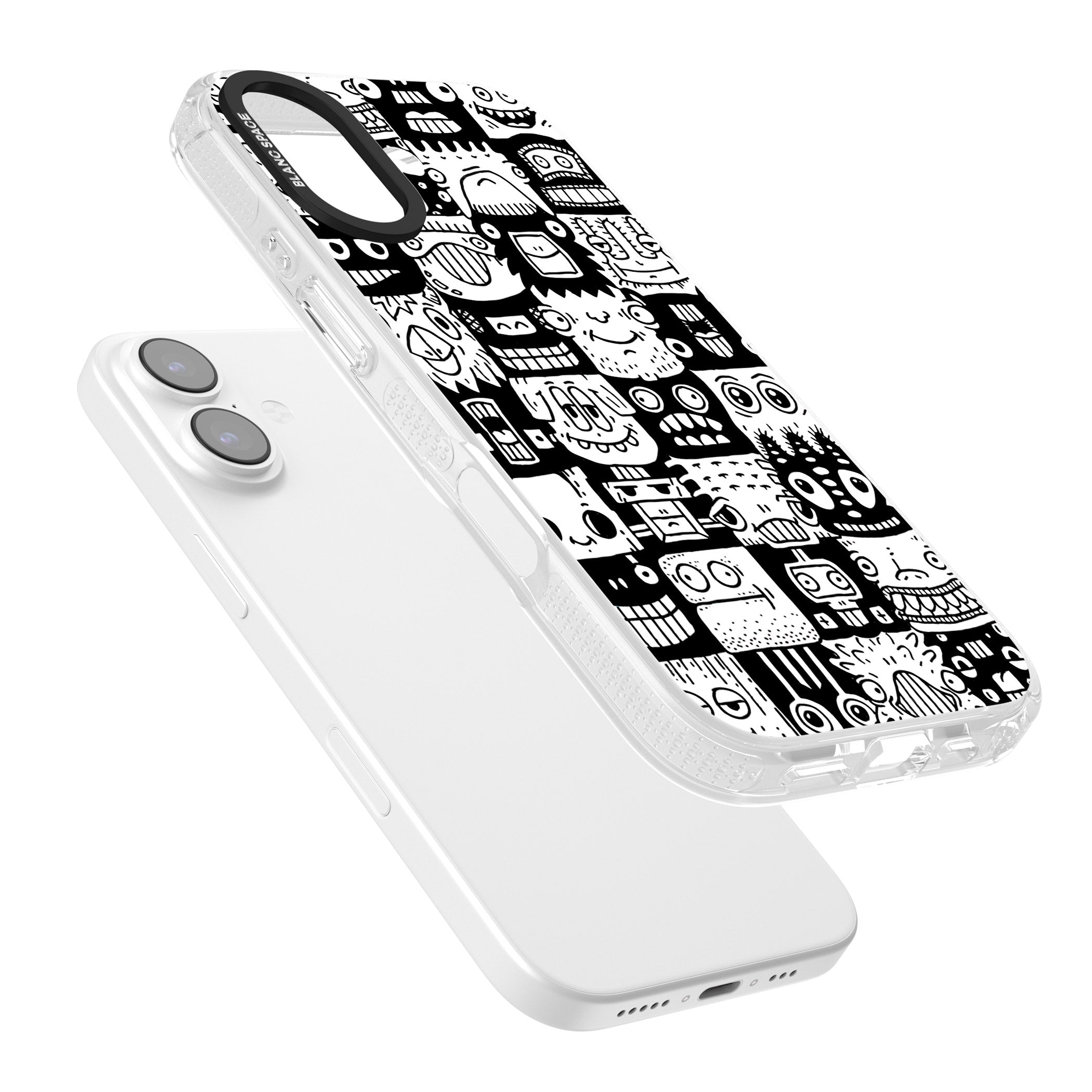 Checkerboard Heads iPhone 17 Impact Air Clear Phone Case Colours