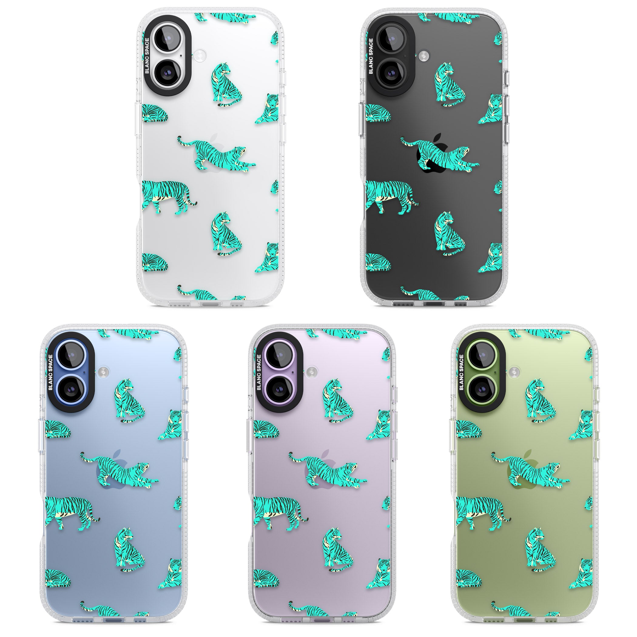 Turquoise Tiger iPhone 17 Impact Air Clear Phone Case APT Impact Protection