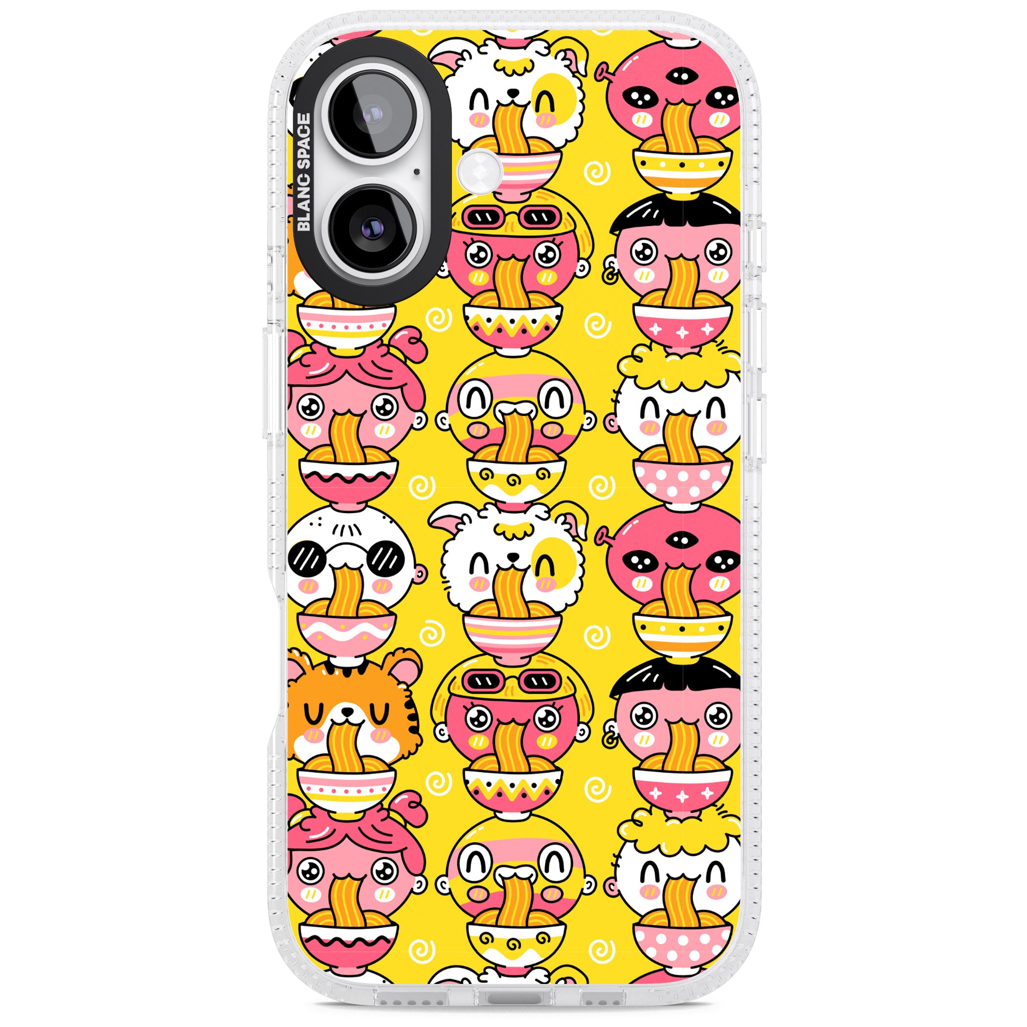 Ramen Noodle Kawaii Pattern iPhone 17 Impact Air Clear Phone Case