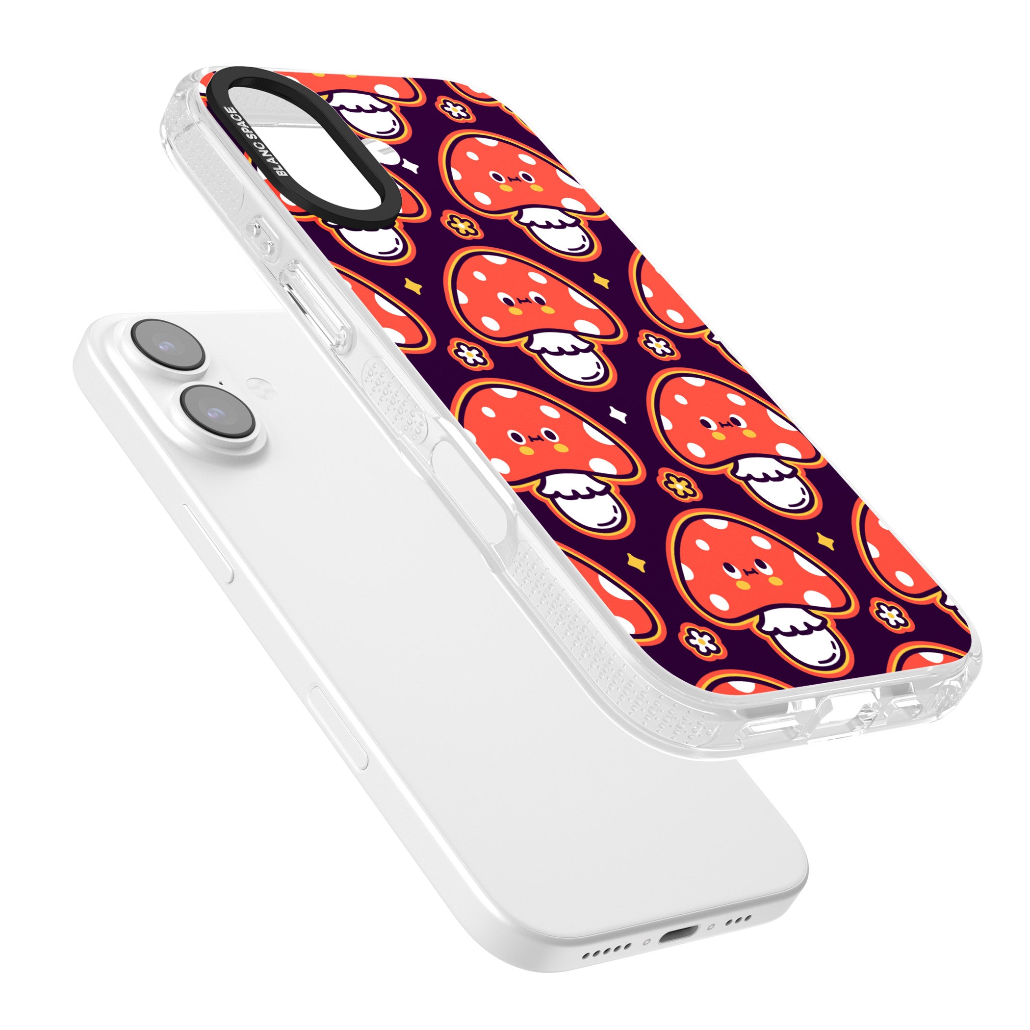 Mushroom Kawaii Pattern iPhone 17 Impact Air Clear Phone Case Colours