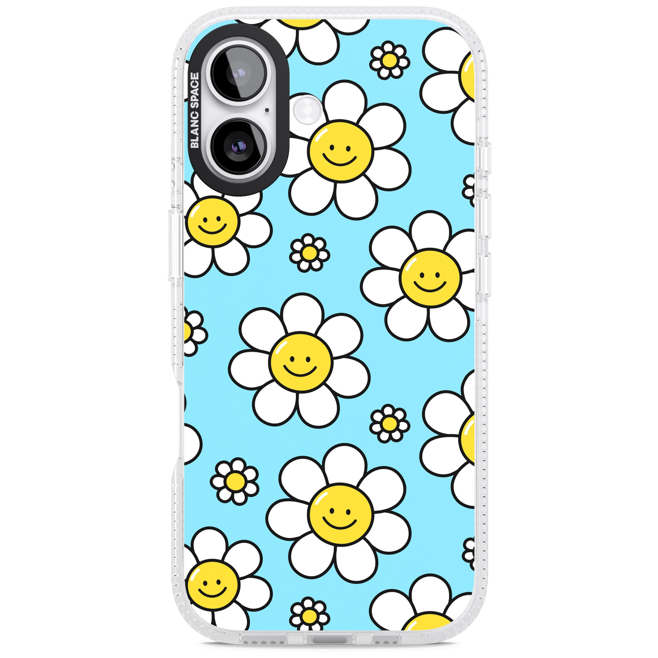 Daisy Faces Kawaii Pattern iPhone 17 Impact Air Clear Phone Case