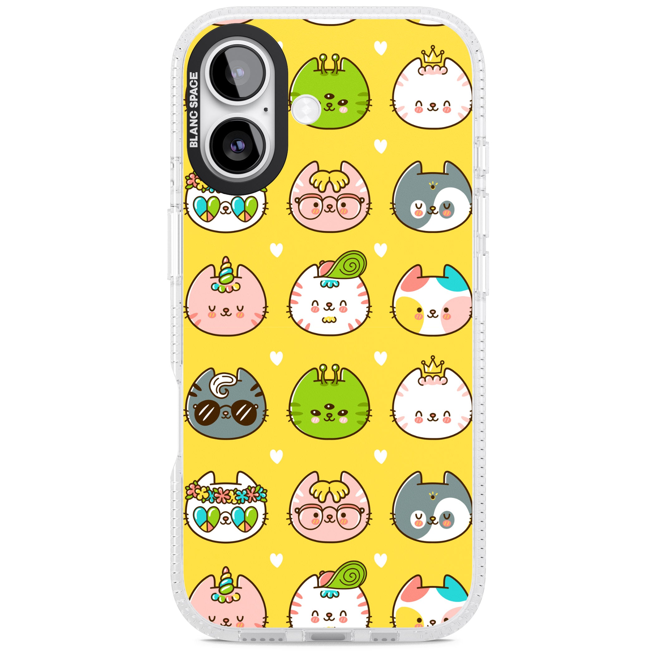 Mythical Cats Kawaii Pattern iPhone 17 Impact Air Clear Phone Case