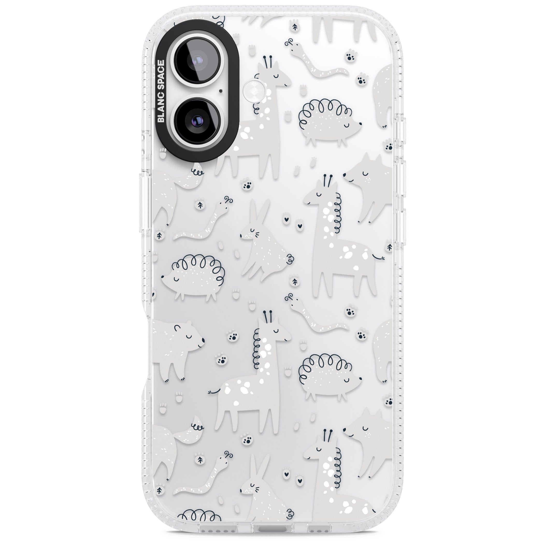 Monochrome Animal Party iPhone 17 Impact Air Clear Phone Case