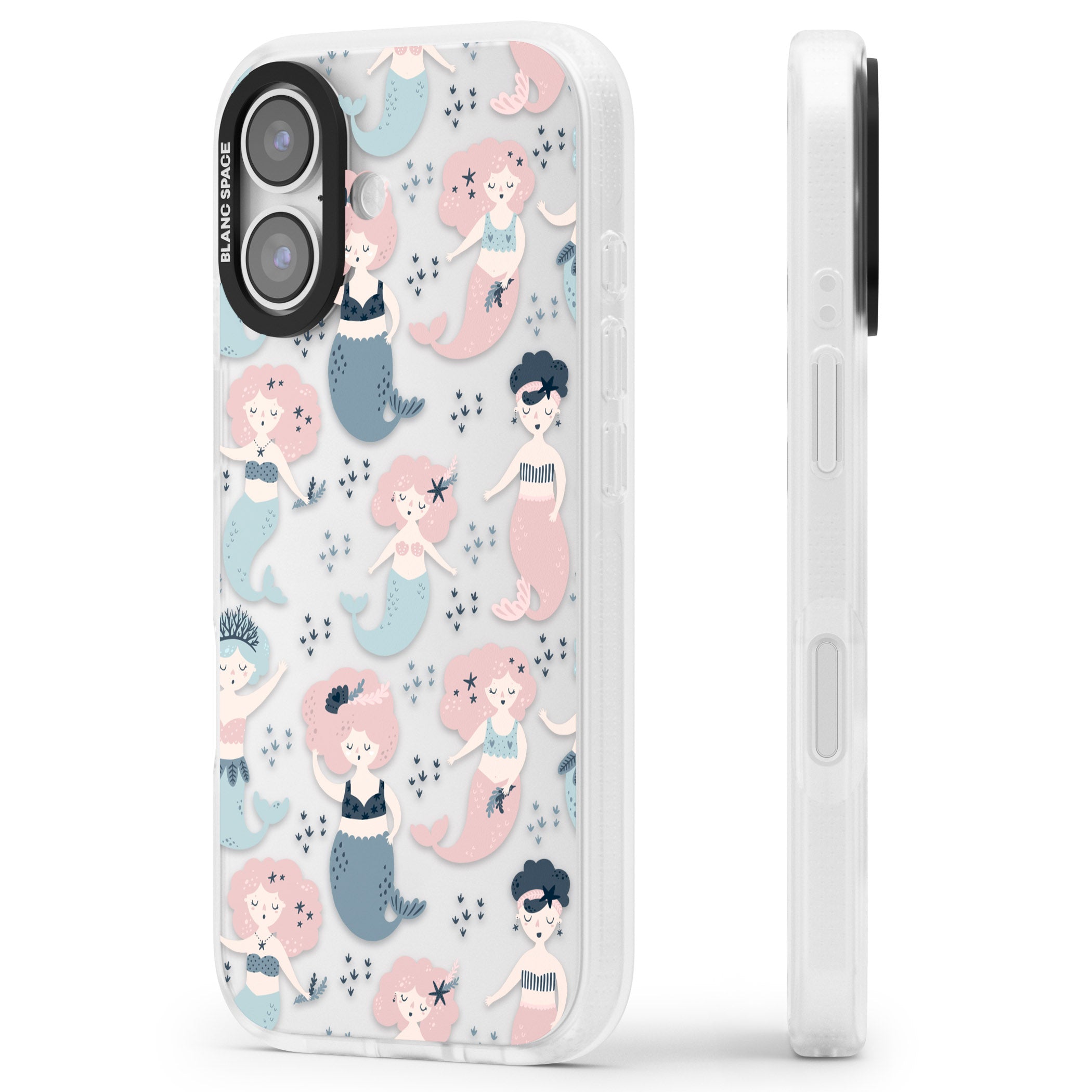 Under The Sea Mermaids (Clear) iPhone 17 Impact Air Clear Phone Case Side Profile