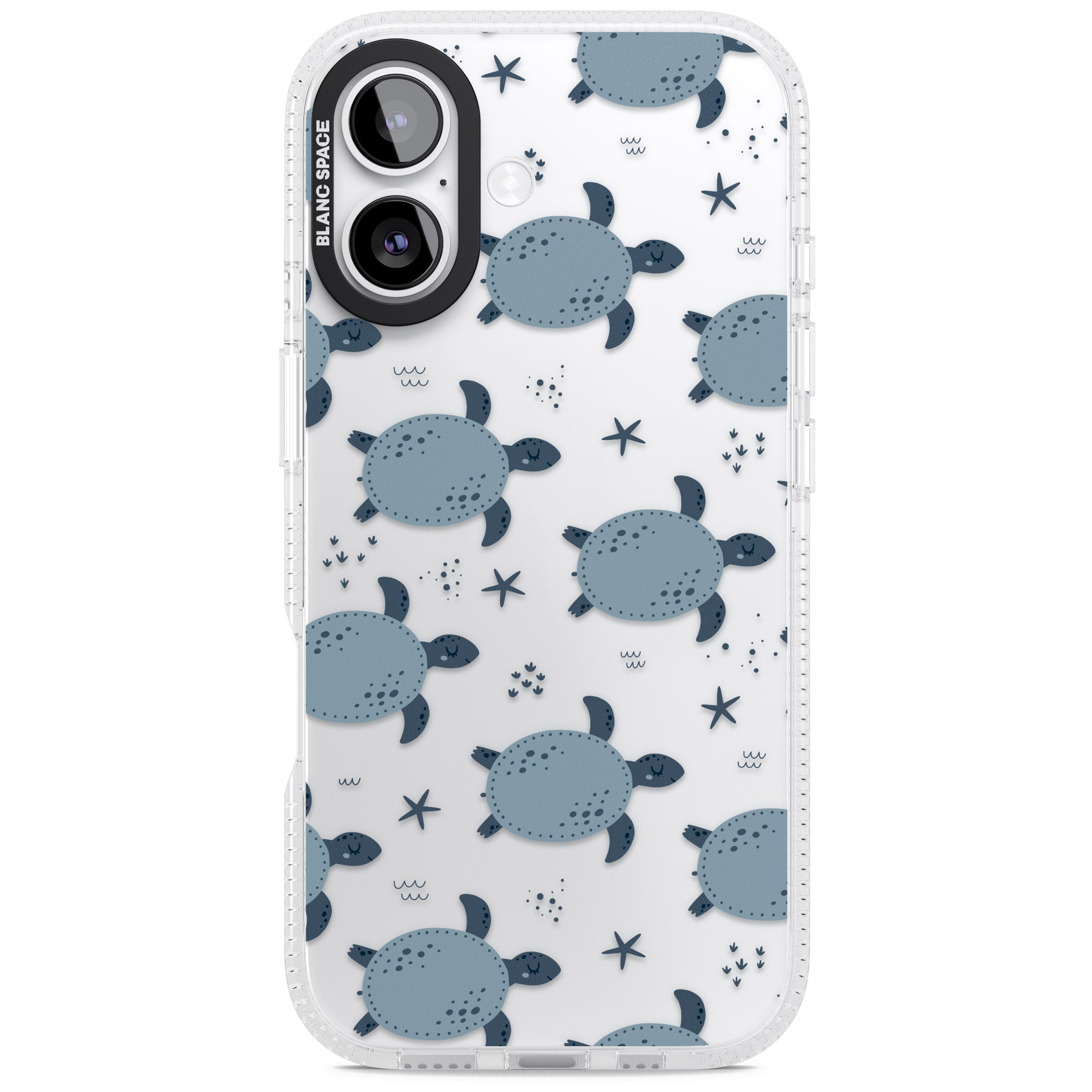 Under The Sea Patterns Sea Turtles (Clear) iPhone 17 Impact Air Clear Phone Case