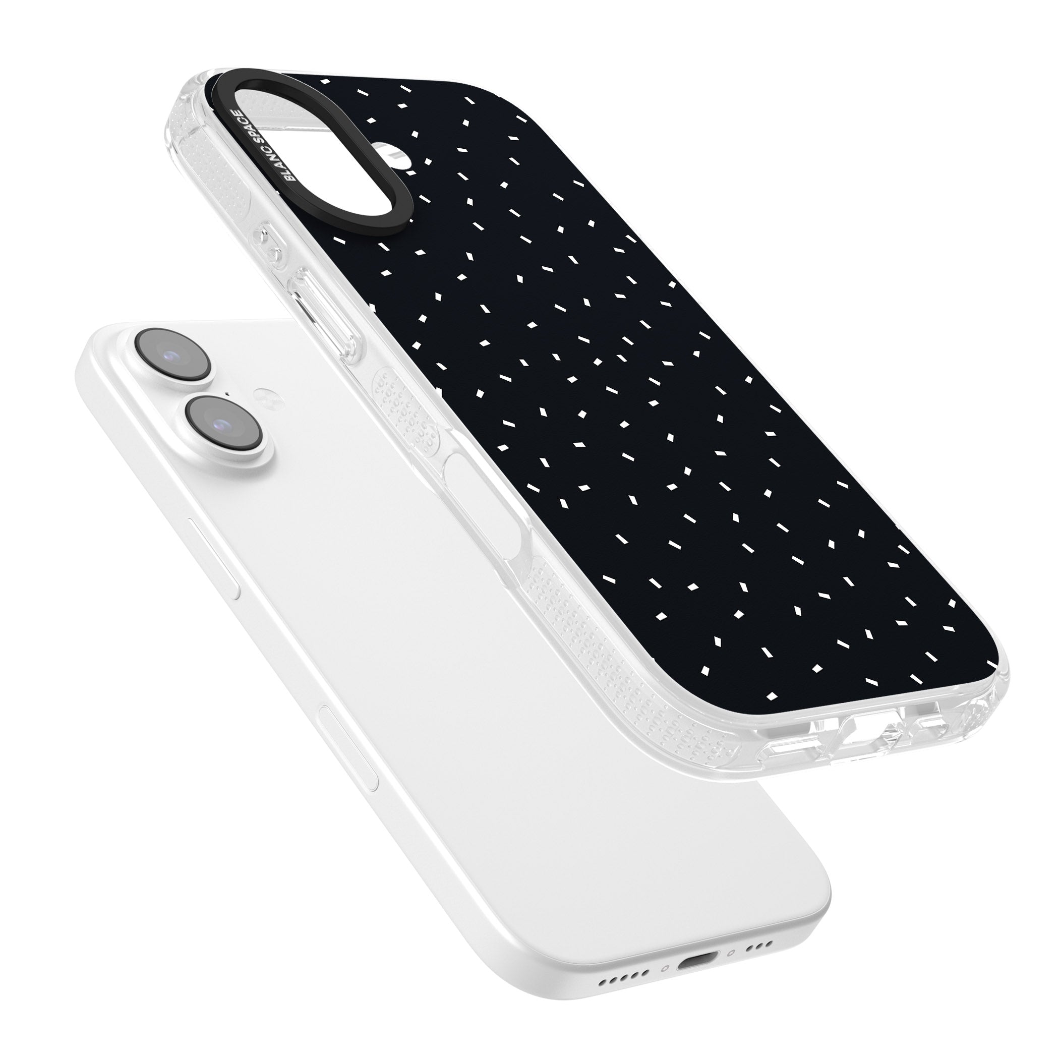 Confetti (Black) iPhone 17 Impact Air Clear Phone Case Colours