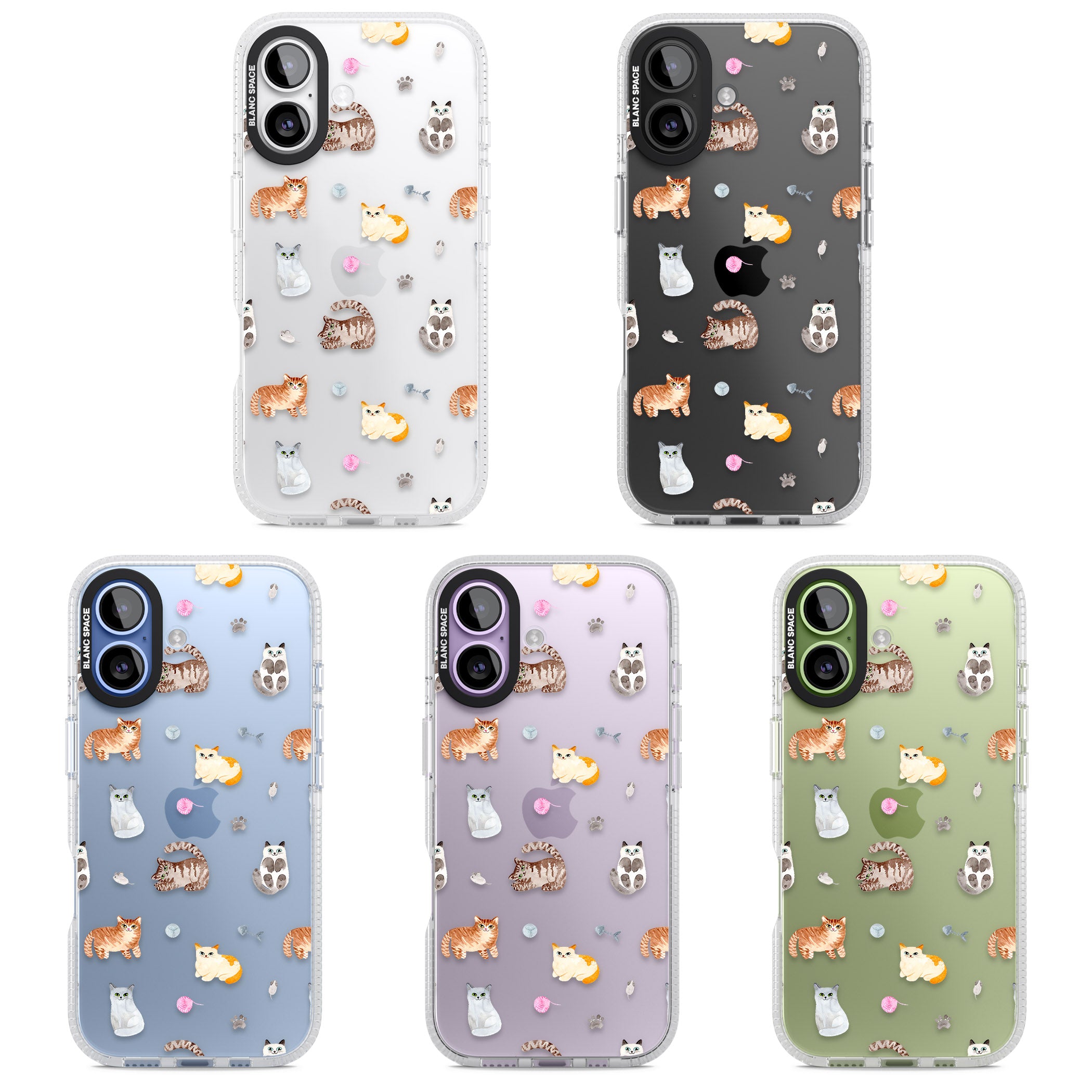 Playful Cats iPhone 17 Impact Air Clear Phone Case APT Impact Protection