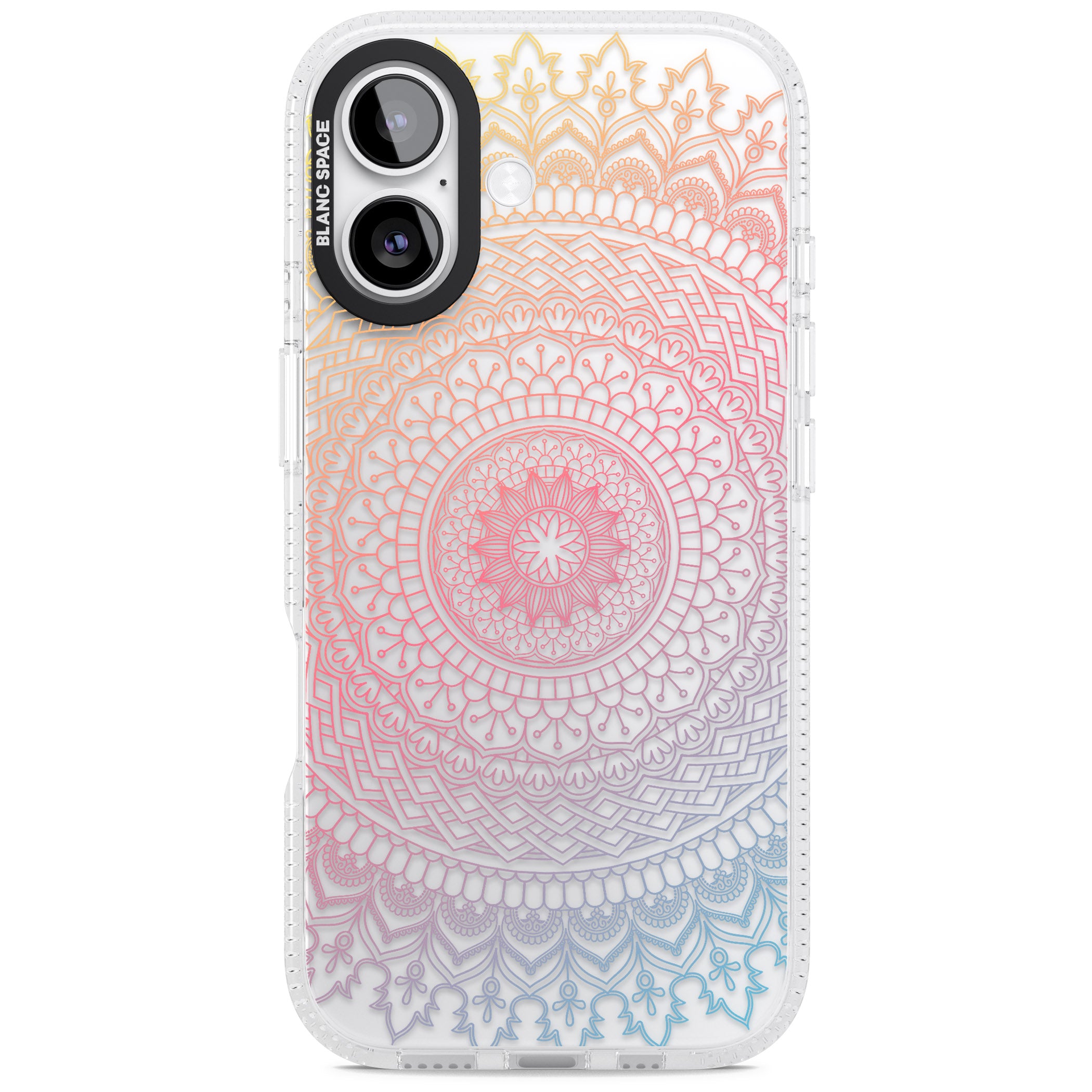 Rainbow Mandala iPhone 17 Impact Air Clear Phone Case