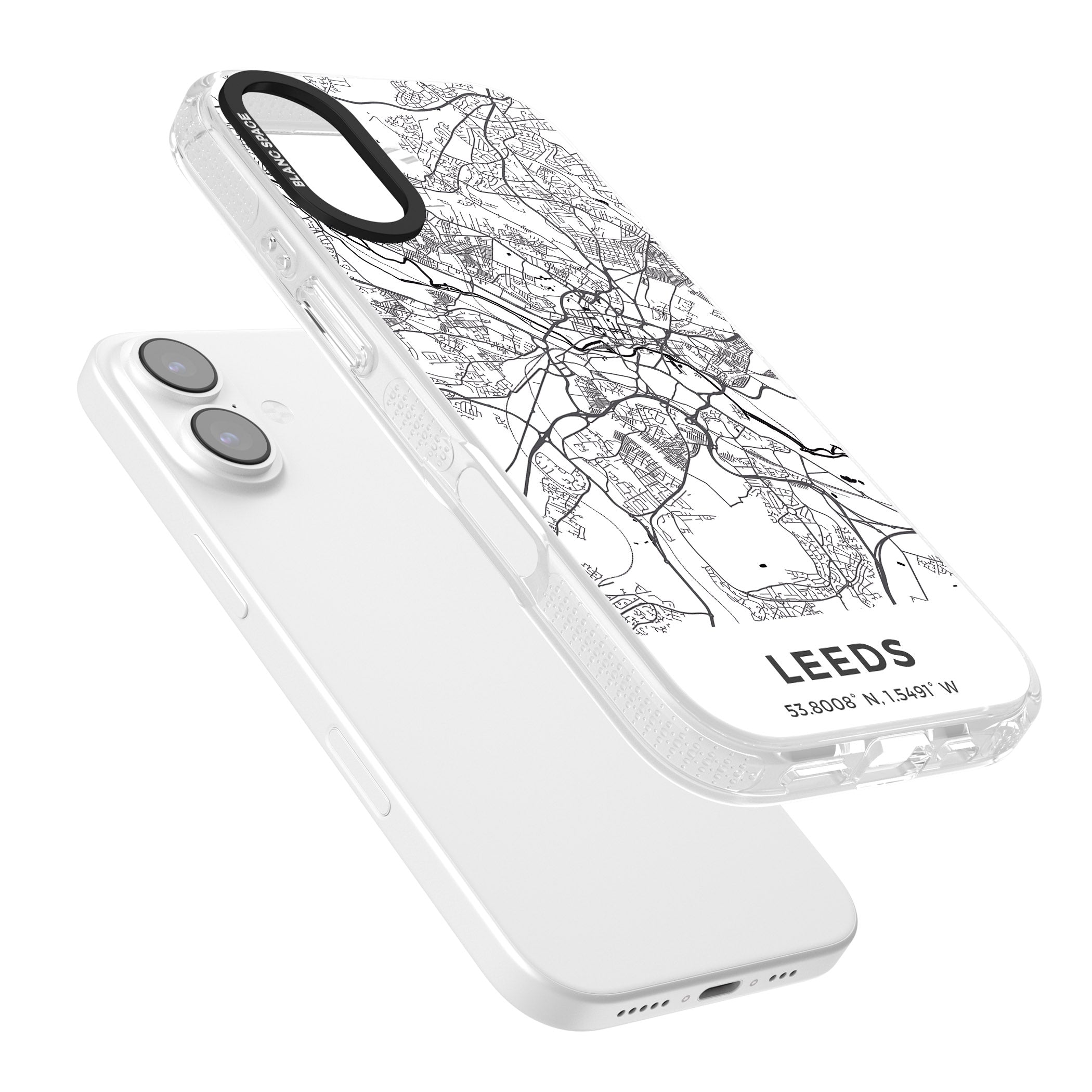 Leeds Map iPhone 17 Impact Air Clear Phone Case Colours