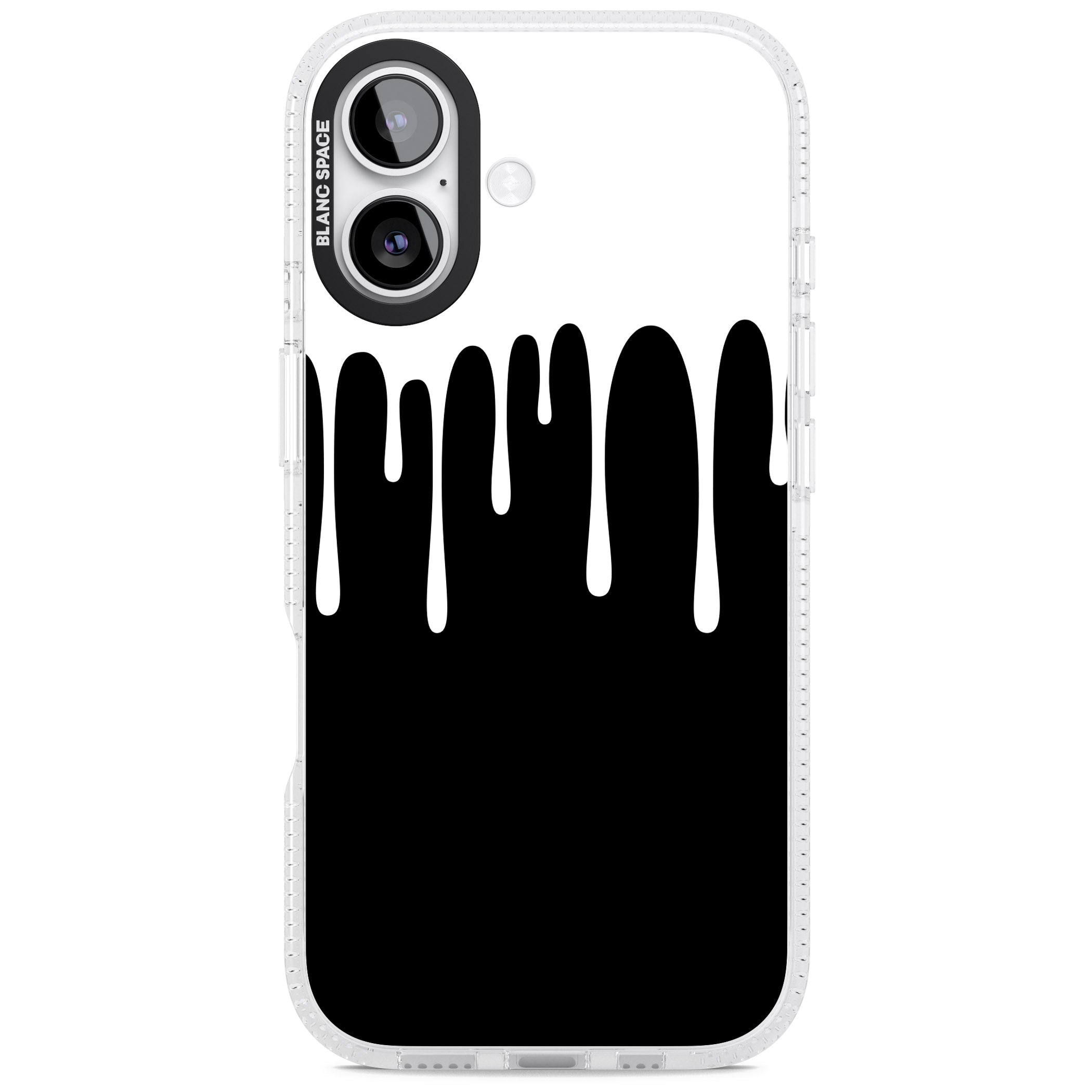 Melted Effect: White & Black iPhone 17 Impact Air Clear Phone Case