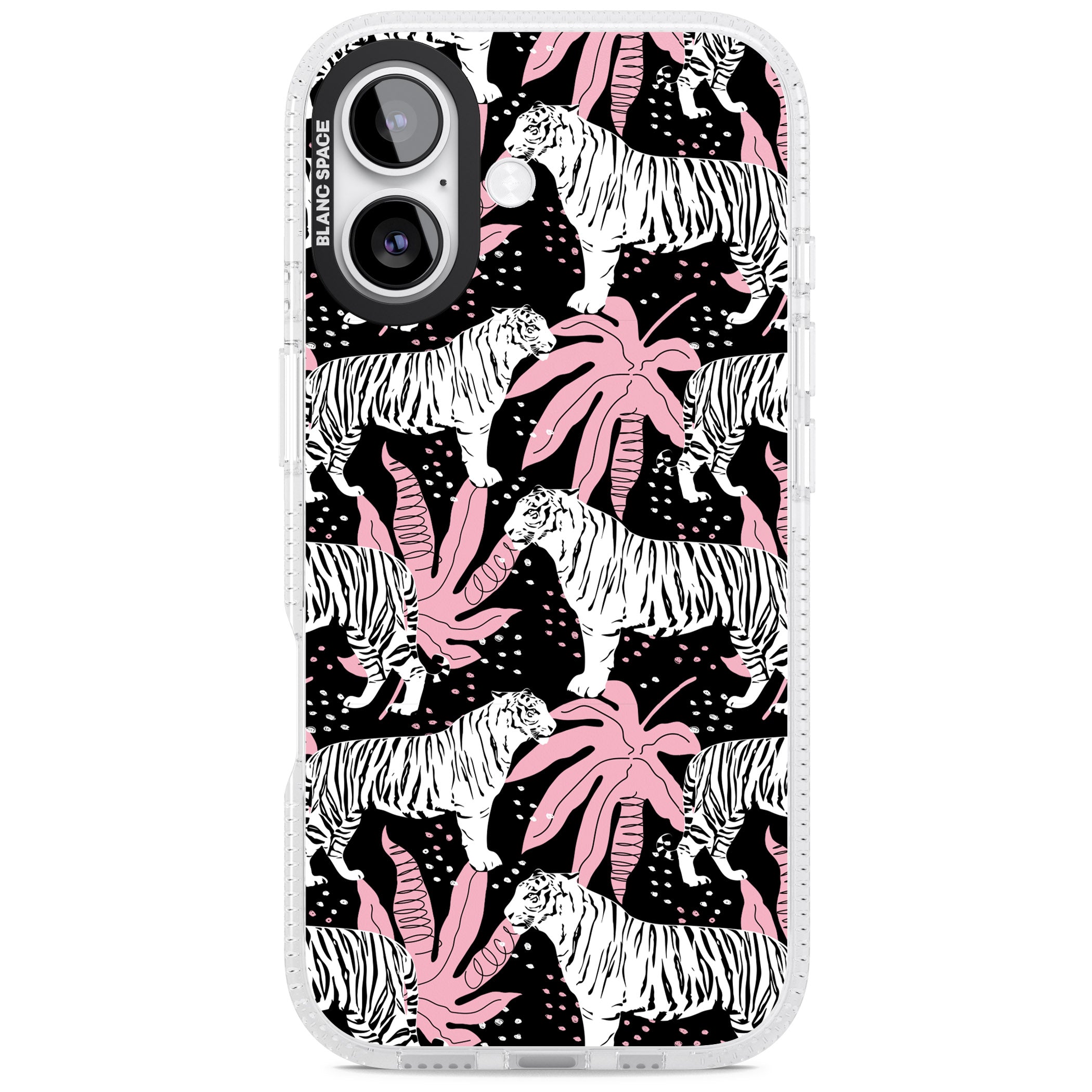 Pink Jungle Tiger iPhone 17 Impact Air Clear Phone Case