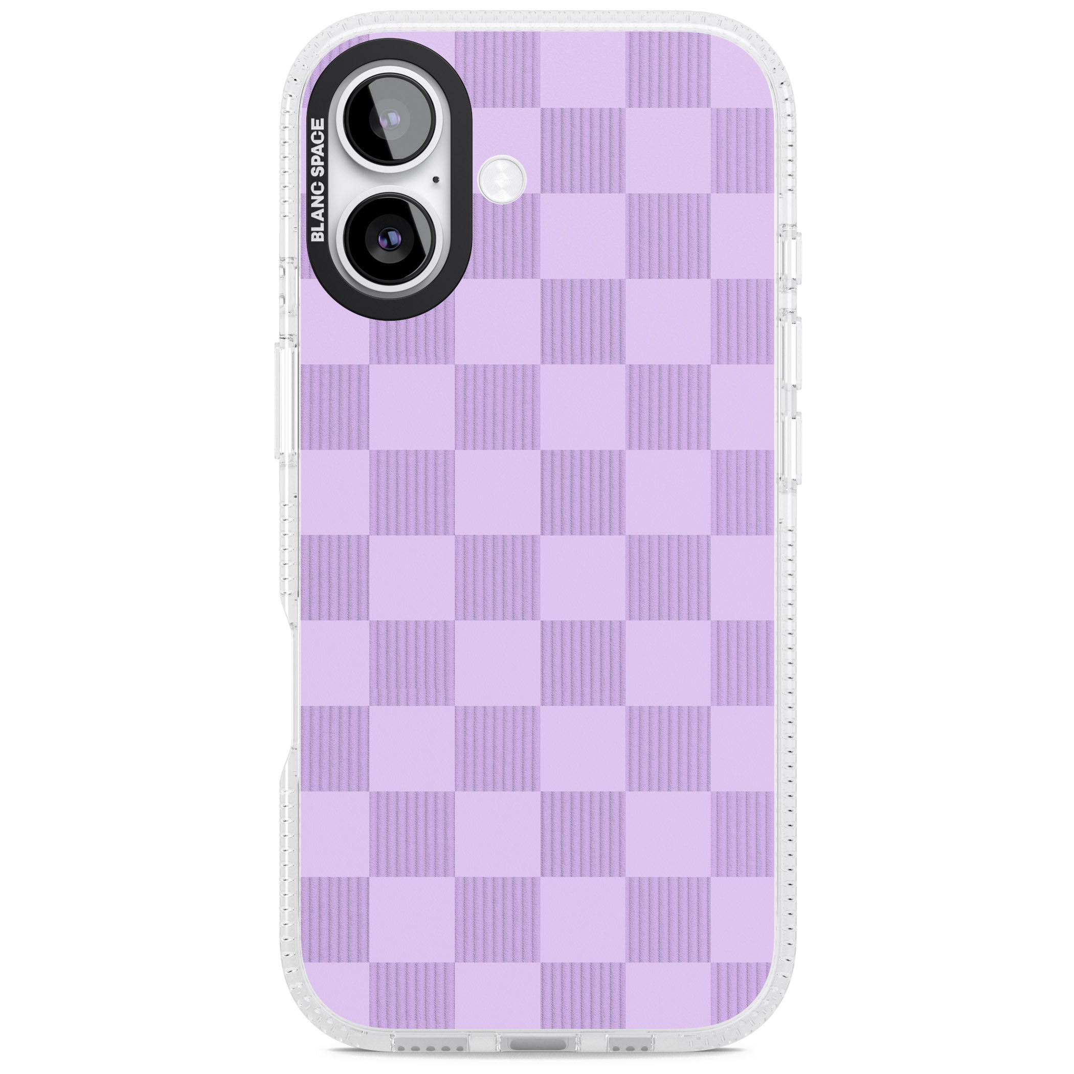Lilac Checkered iPhone 17 Impact Air Clear Phone Case