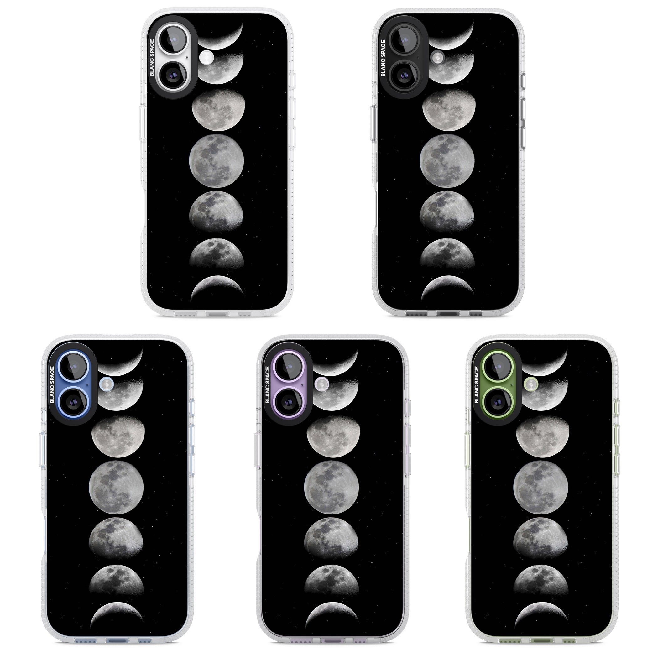 Phases Of The Moon iPhone 17 Impact Air Clear Phone Case APT Impact Protection
