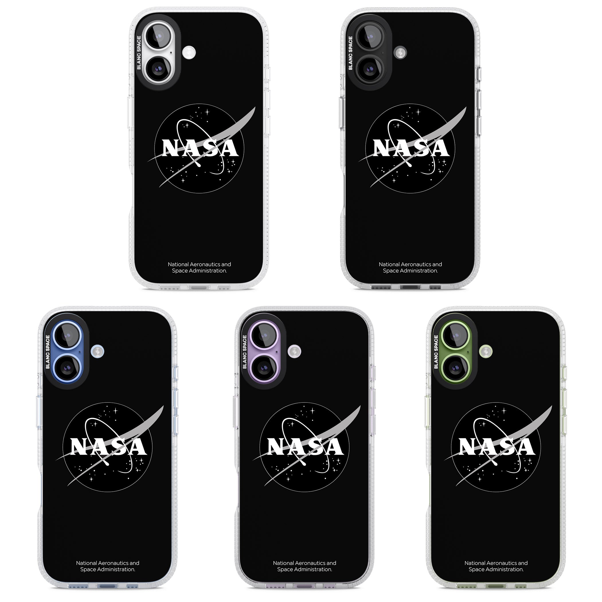 Dark Nasa Meatball iPhone 17 Impact Air Clear Phone Case APT Impact Protection