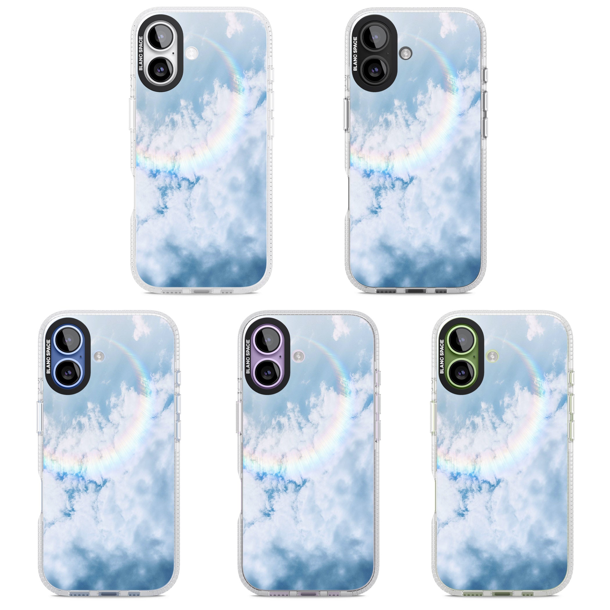 Pastel Rainbow Sky iPhone 17 Impact Air Clear Phone Case APT Impact Protection