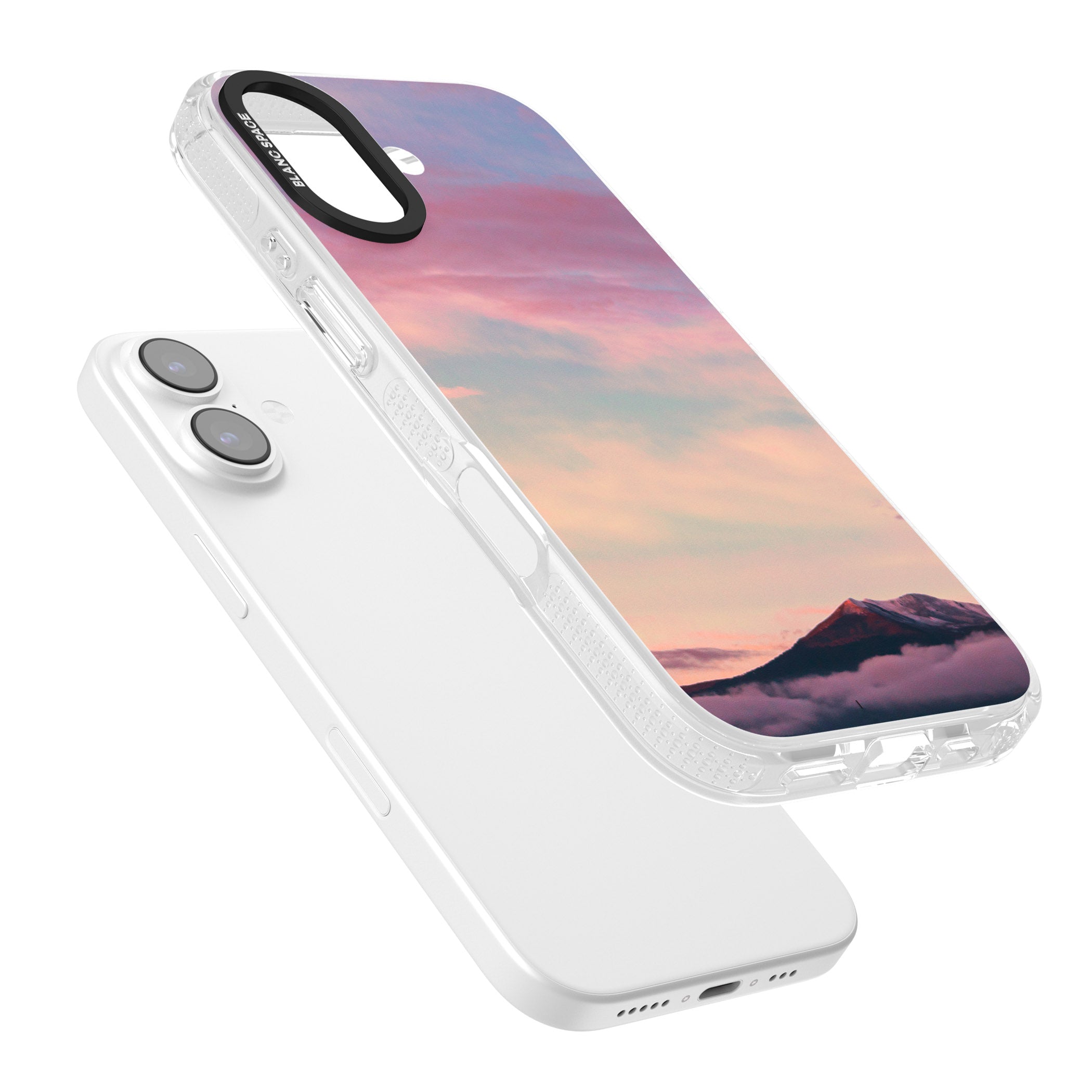 Pastel Mountain Sunset iPhone 17 Impact Air Clear Phone Case Colours
