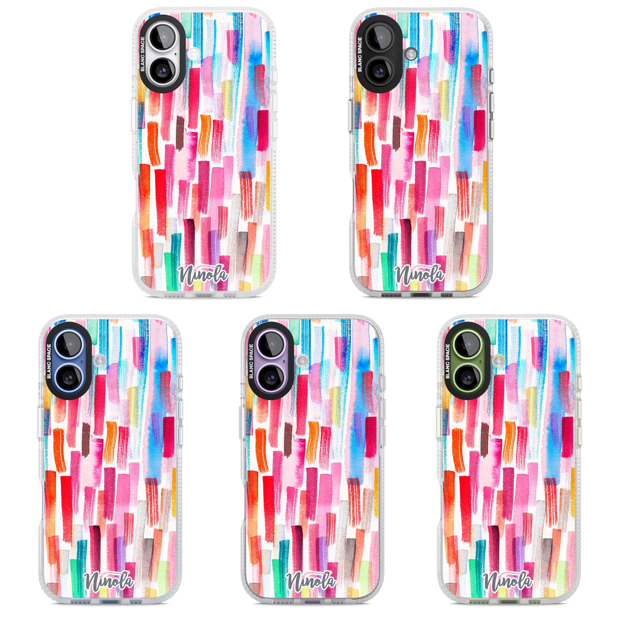 Colorful Brushstrokes iPhone 17 Impact Air Clear Phone Case APT Impact Protection