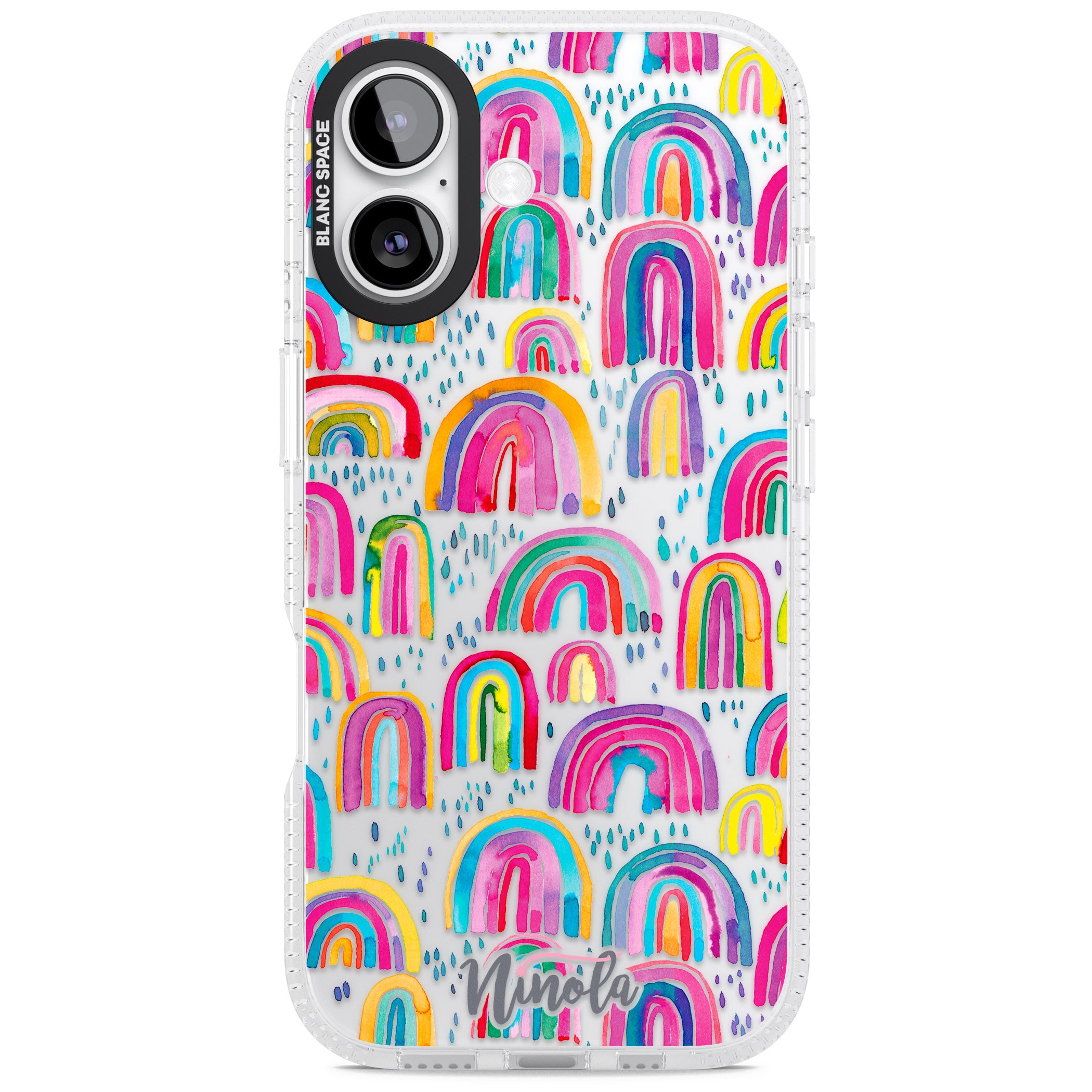 Watercolor Rainbow iPhone 17 Impact Air Clear Phone Case