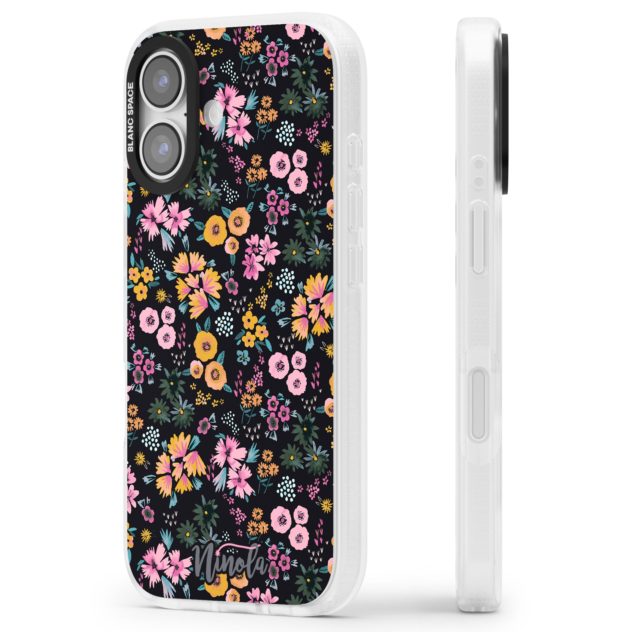 Blossom Field iPhone 17 Impact Air Clear Phone Case Side Profile
