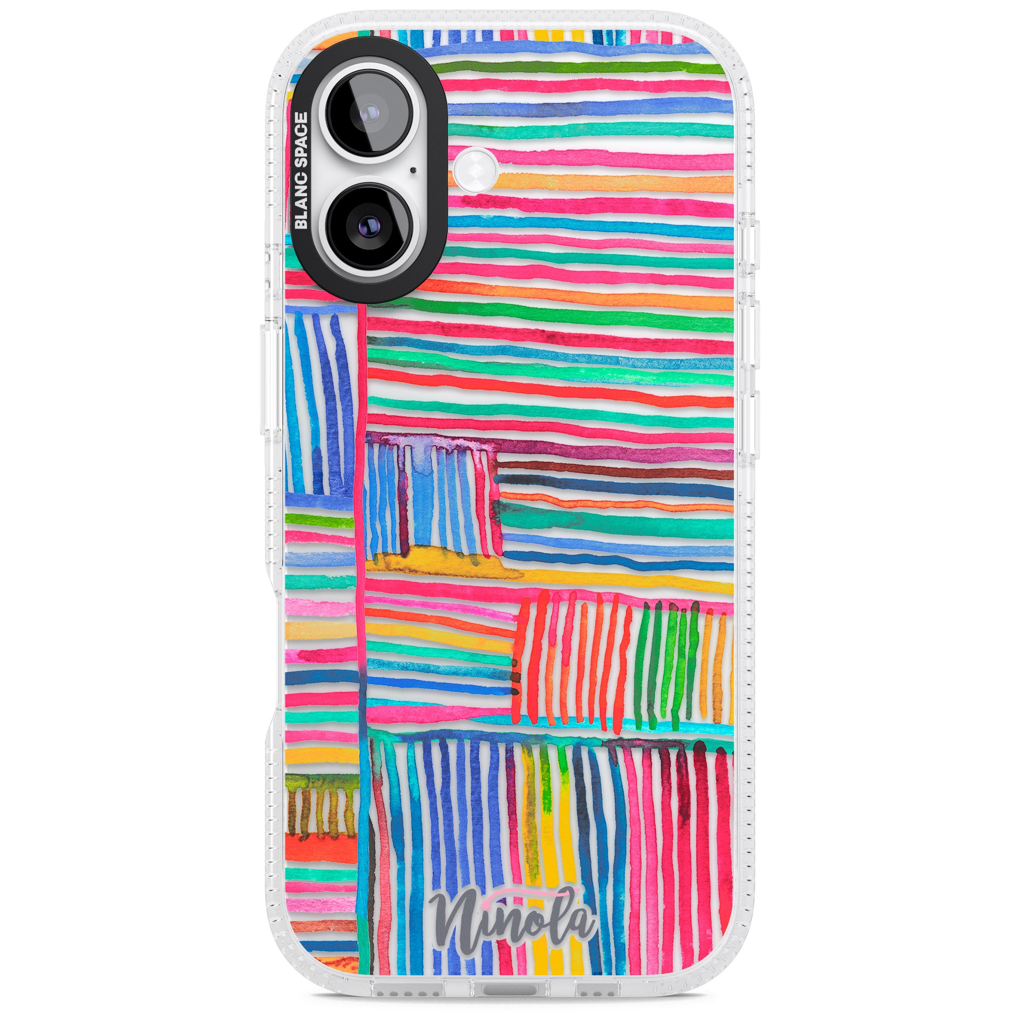 Vibrant Watercolor Lines iPhone 17 Impact Air Clear Phone Case